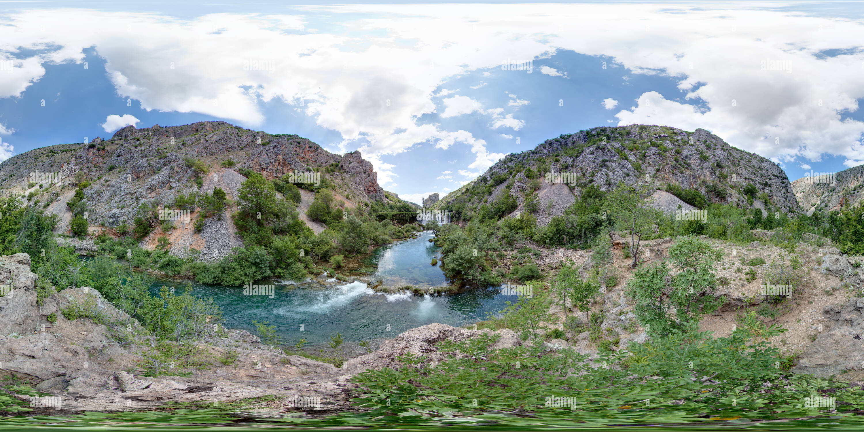 Vue panoramique à 360° de Kayak sur la rivière Zrmanja 3