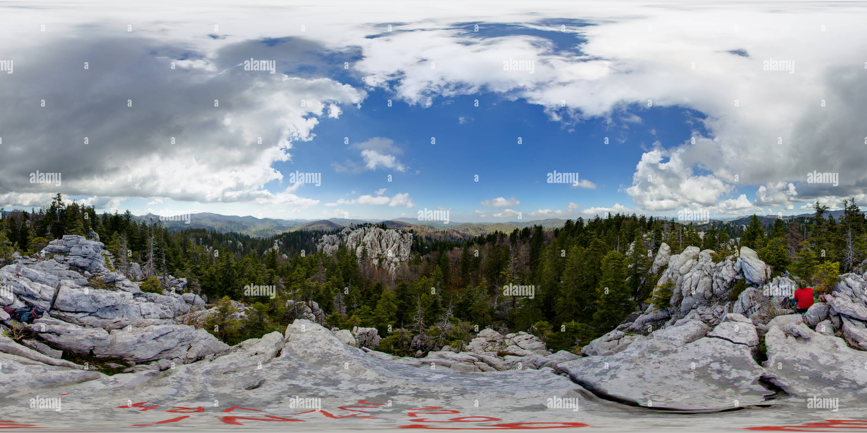 Vue panoramique à 360° de Samarske stijene, južna skupina (Pack-roches selle, groupe du sud) - 3