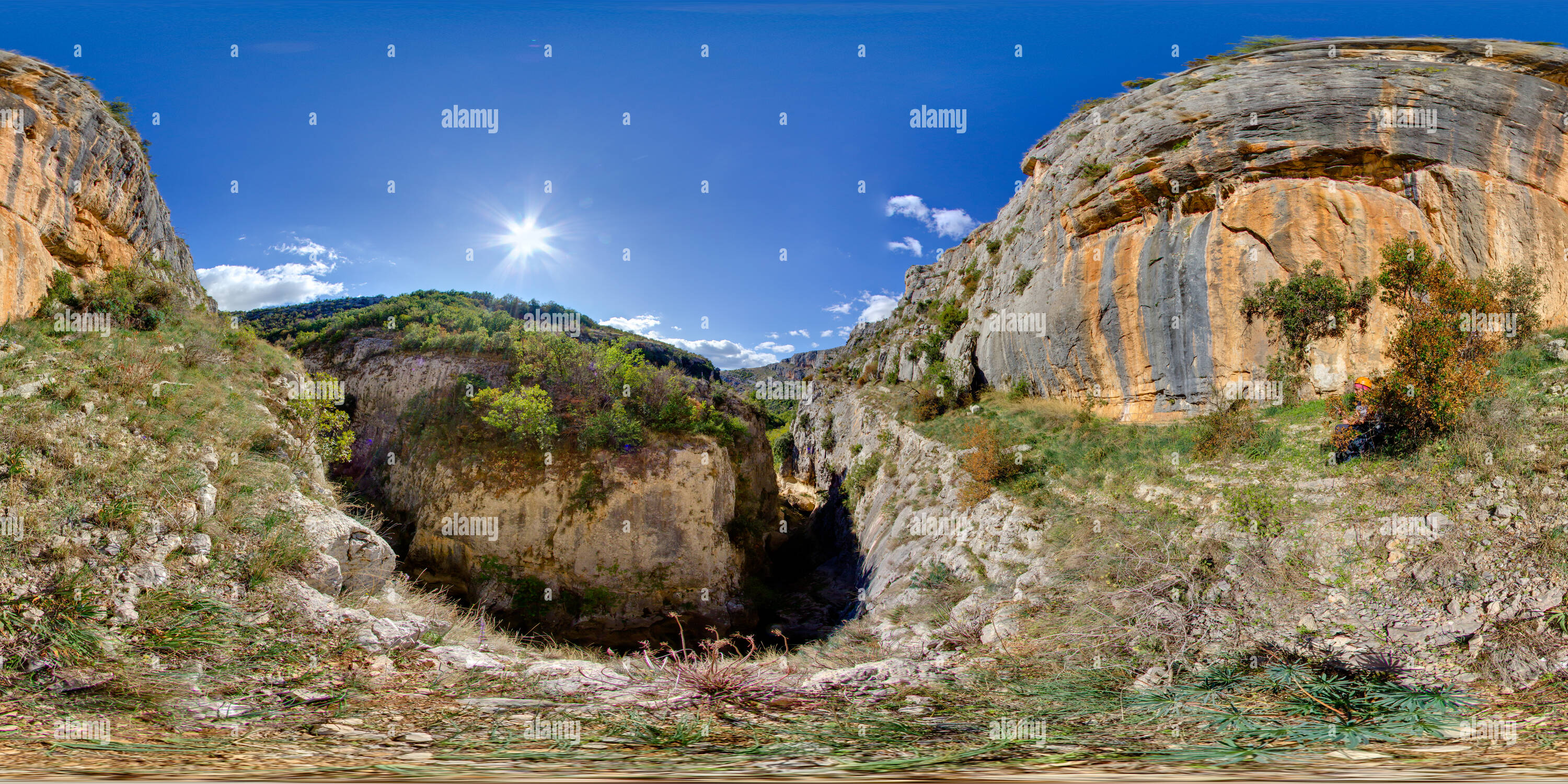 Vue panoramique à 360° de Canyon de la rivière Čikola 4