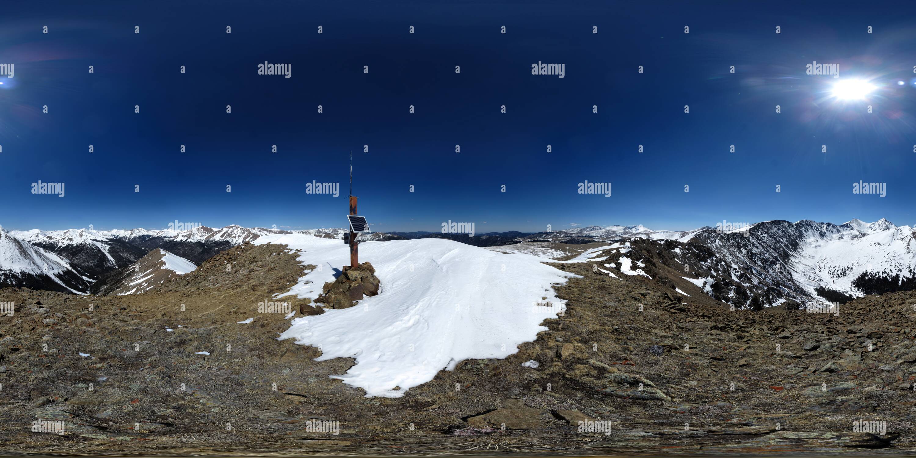 Vue panoramique à 360° de Ganley Mountain (12902'/3933m)