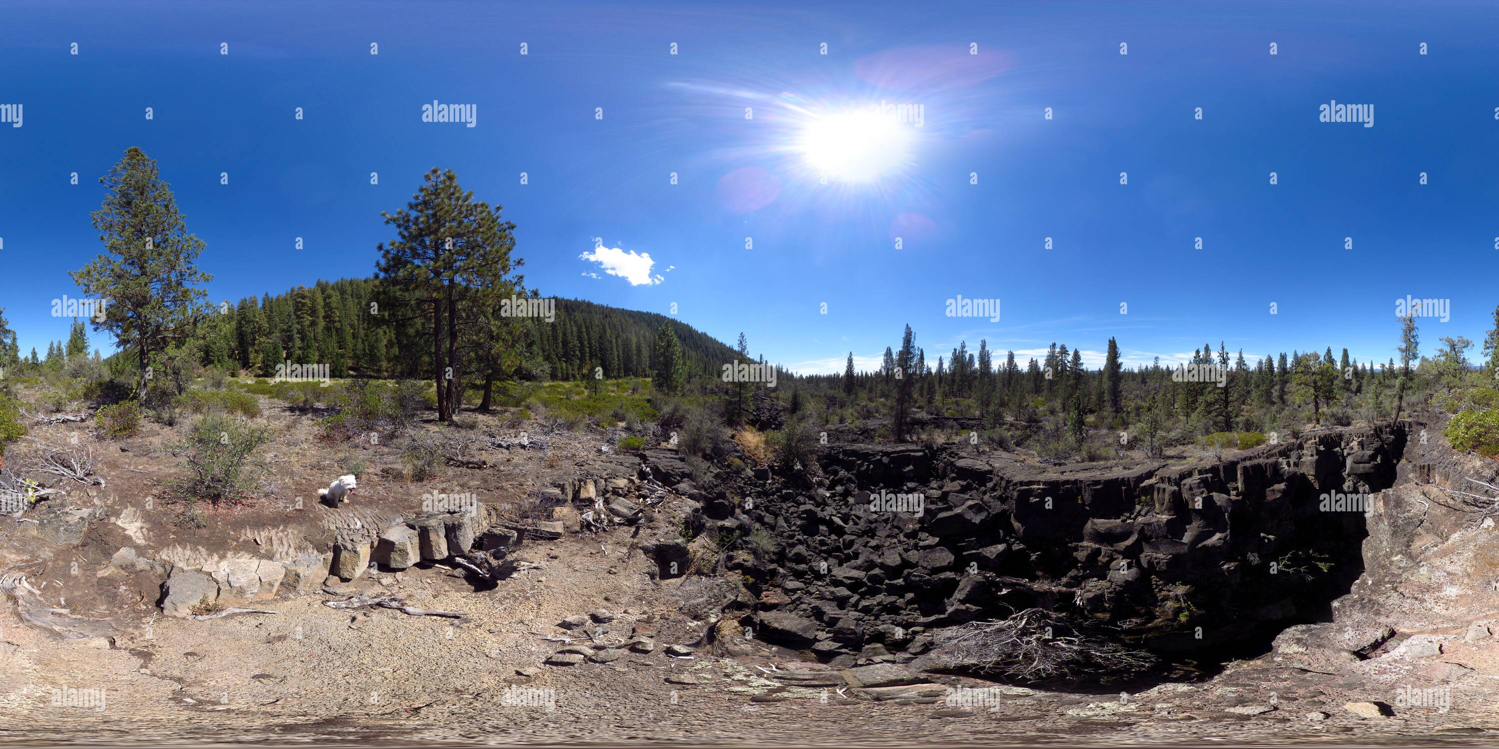 Vue panoramique à 360° de La grotte de glace Mayfield