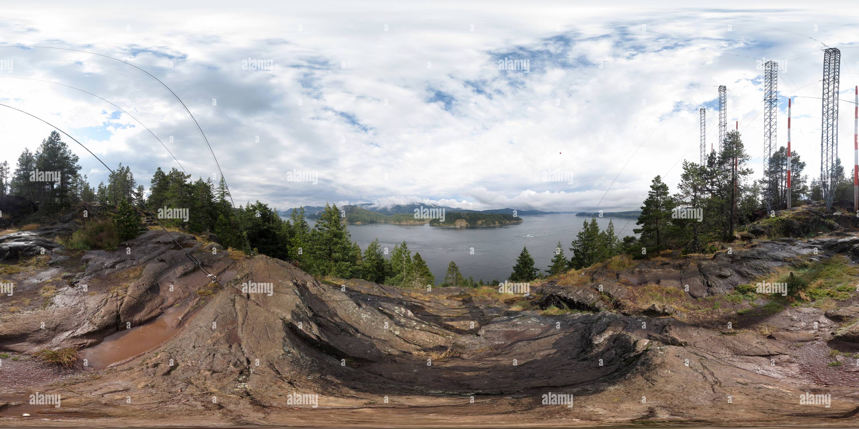 Vue panoramique à 360° de Ripple Rock - Seymour Narrows