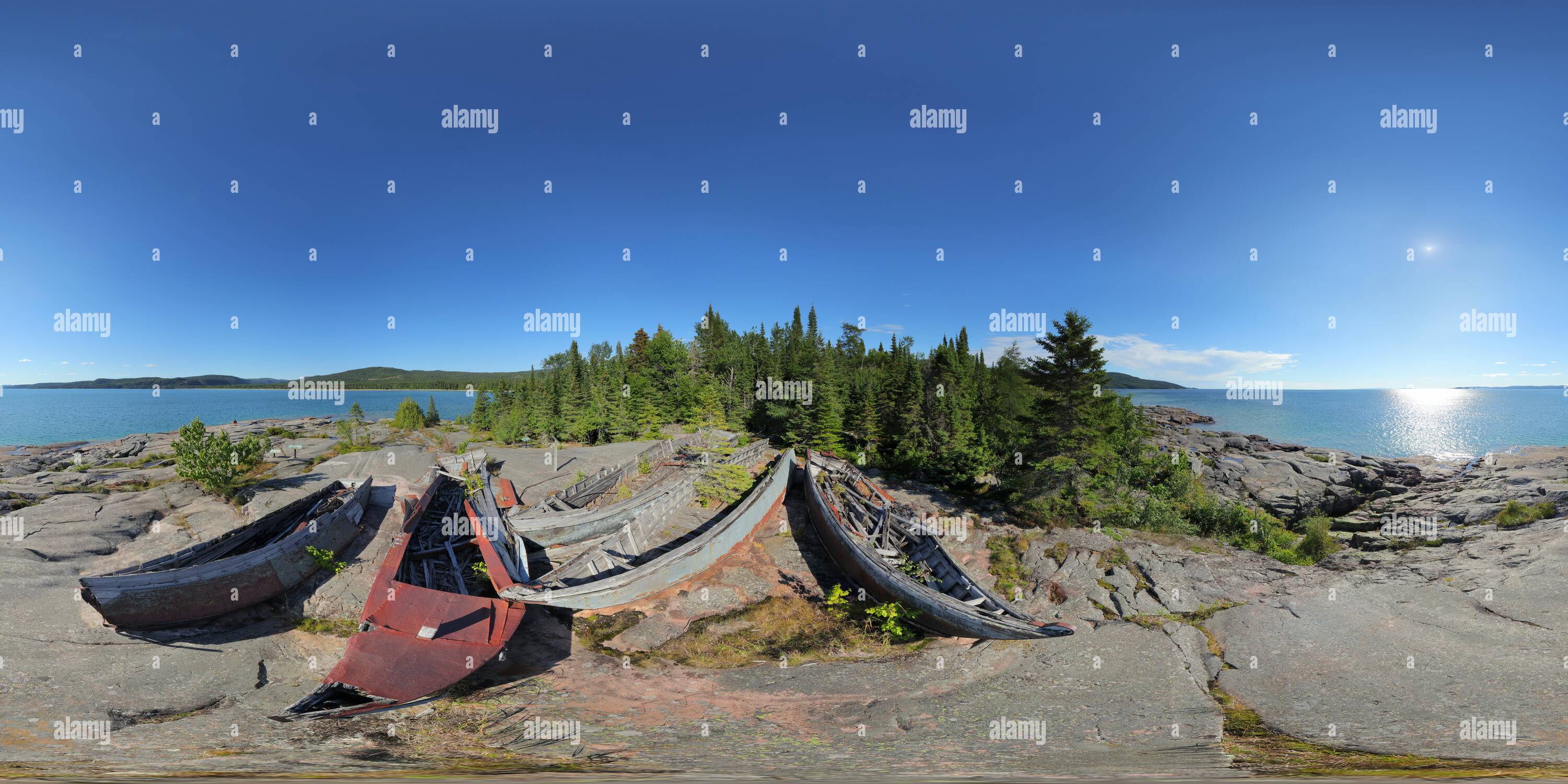 Vue panoramique à 360° de Prisonnier Cove - Camp Neys 100 bateaux d'exploitation forestière [1]