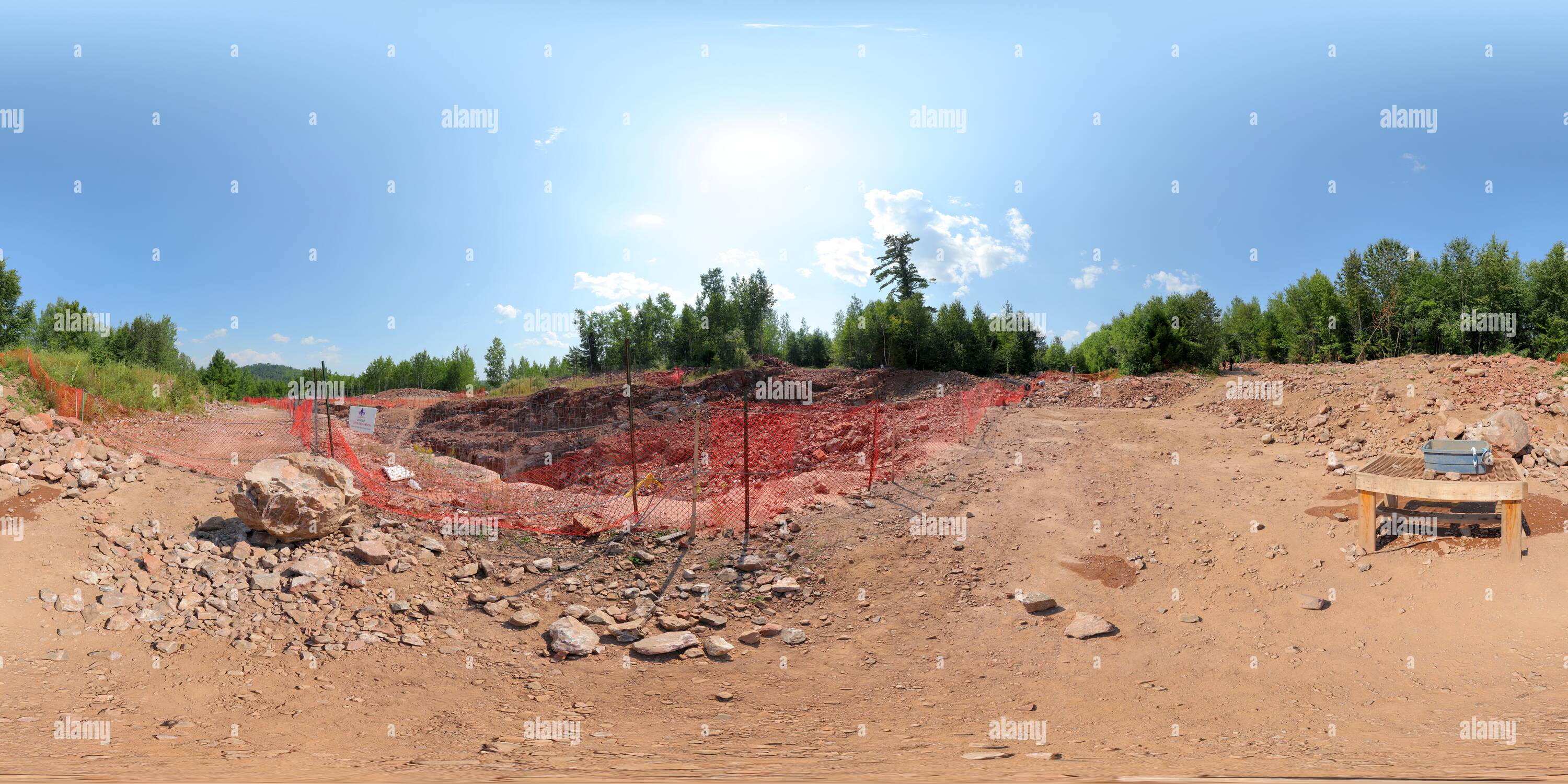 Vue panoramique à 360° de Diamond Willow Mine d'Améthyste