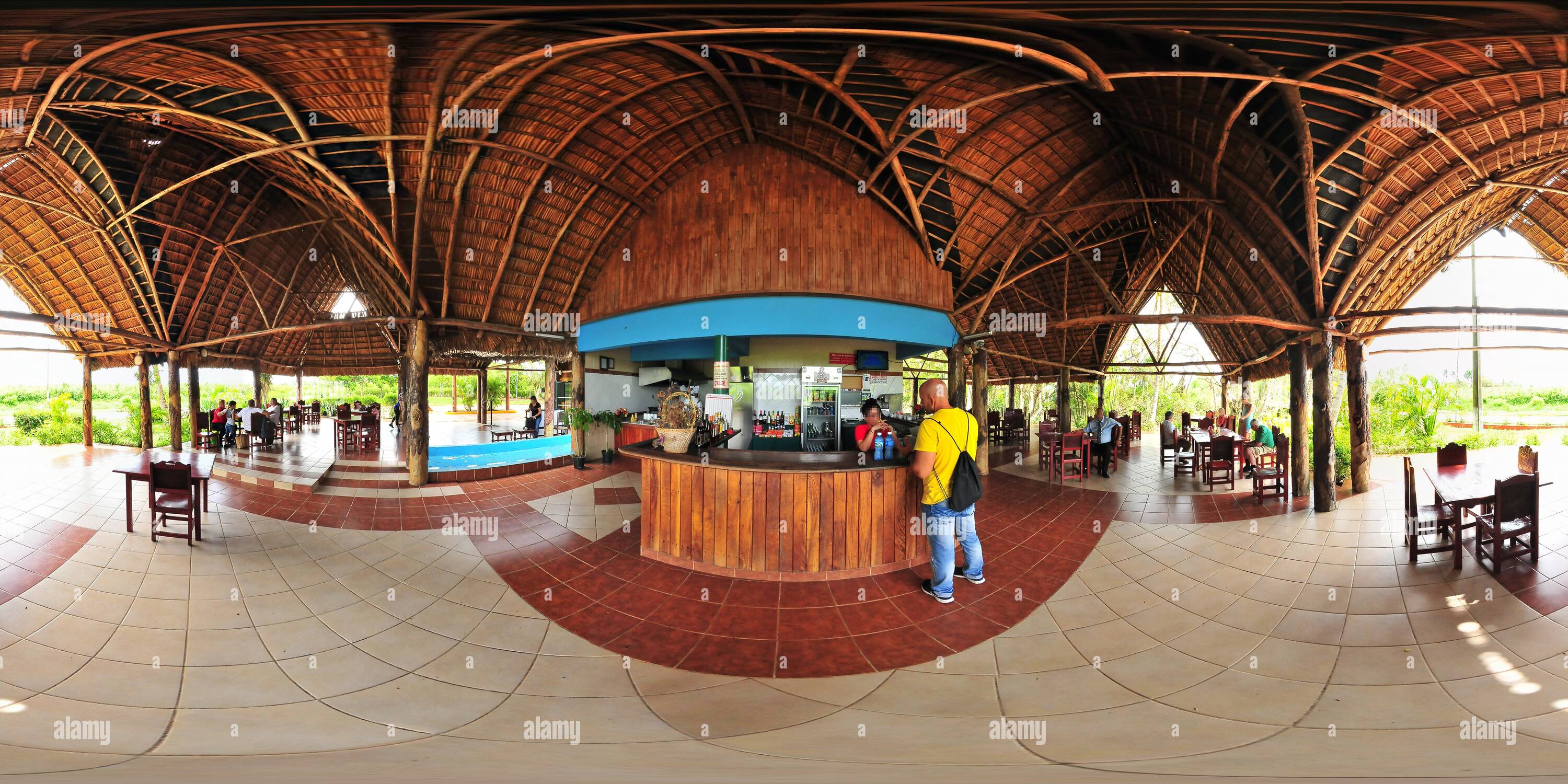 Vue panoramique à 360° de Cuba - à côté de la route à Jatibonico, Restaurant Finca Merquade-02