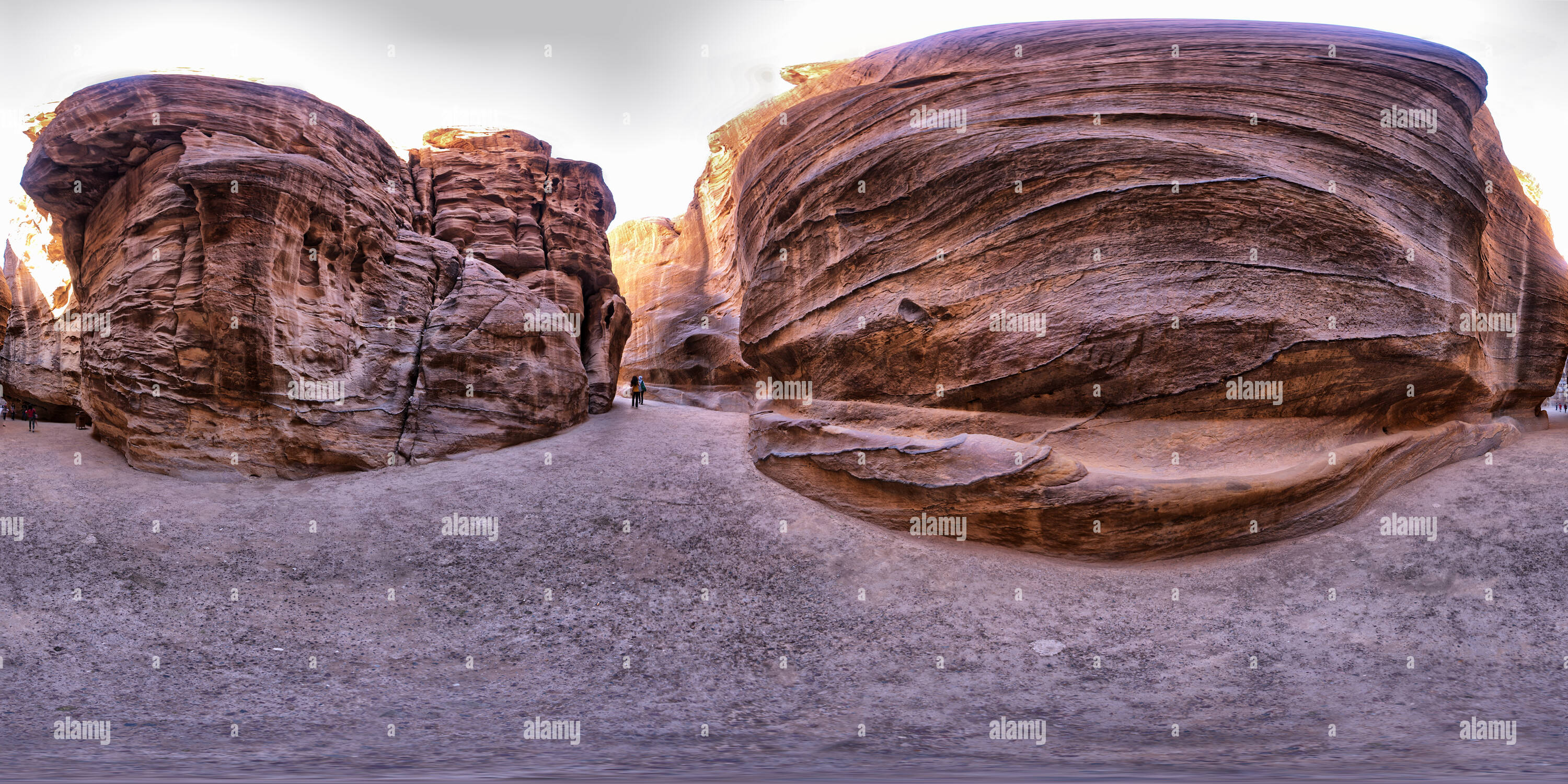 Vue panoramique à 360° de Petra Canyons Jordanie 1