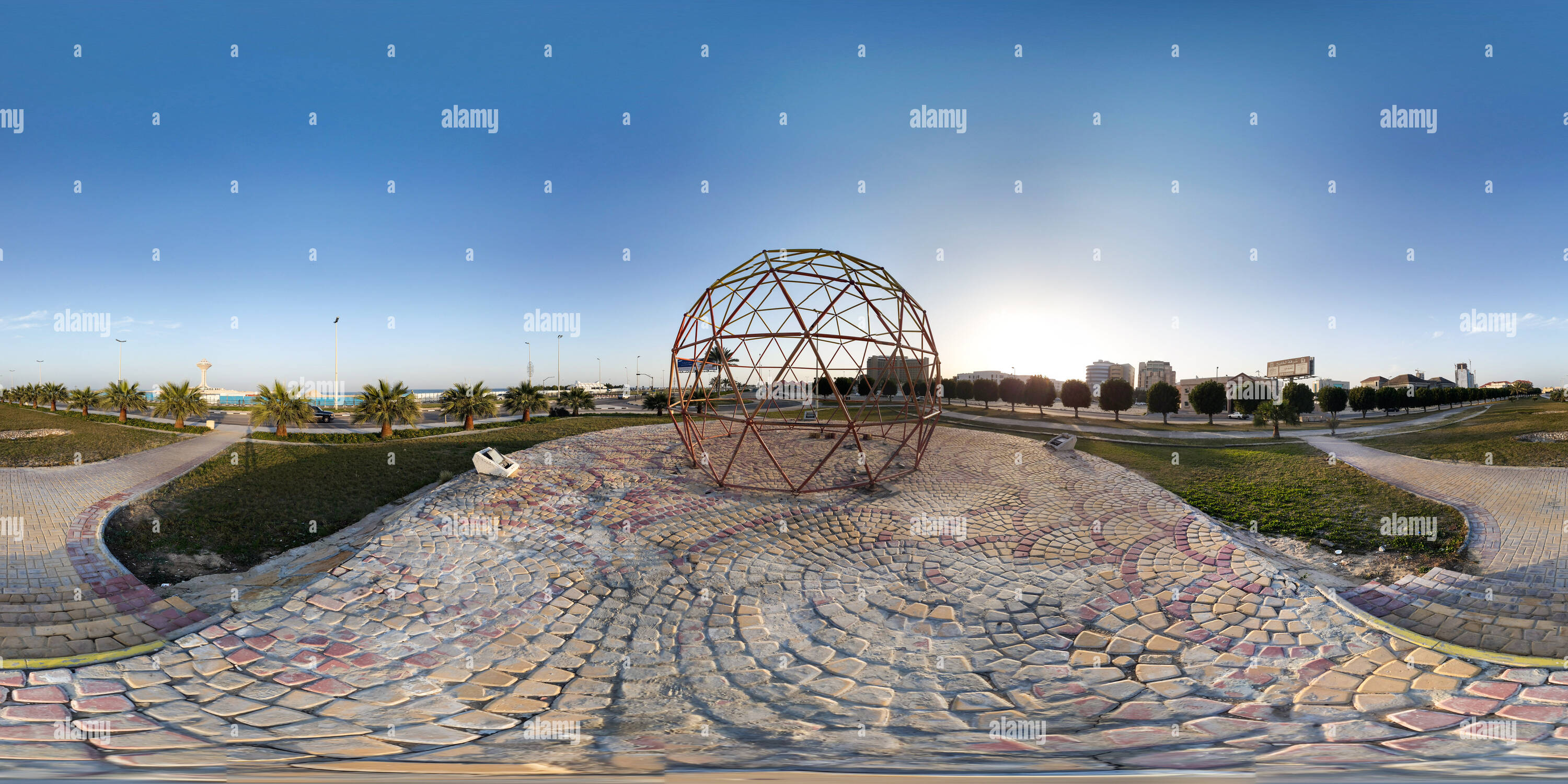 Vue panoramique à 360° de Sphère en Al Khobar cornish park