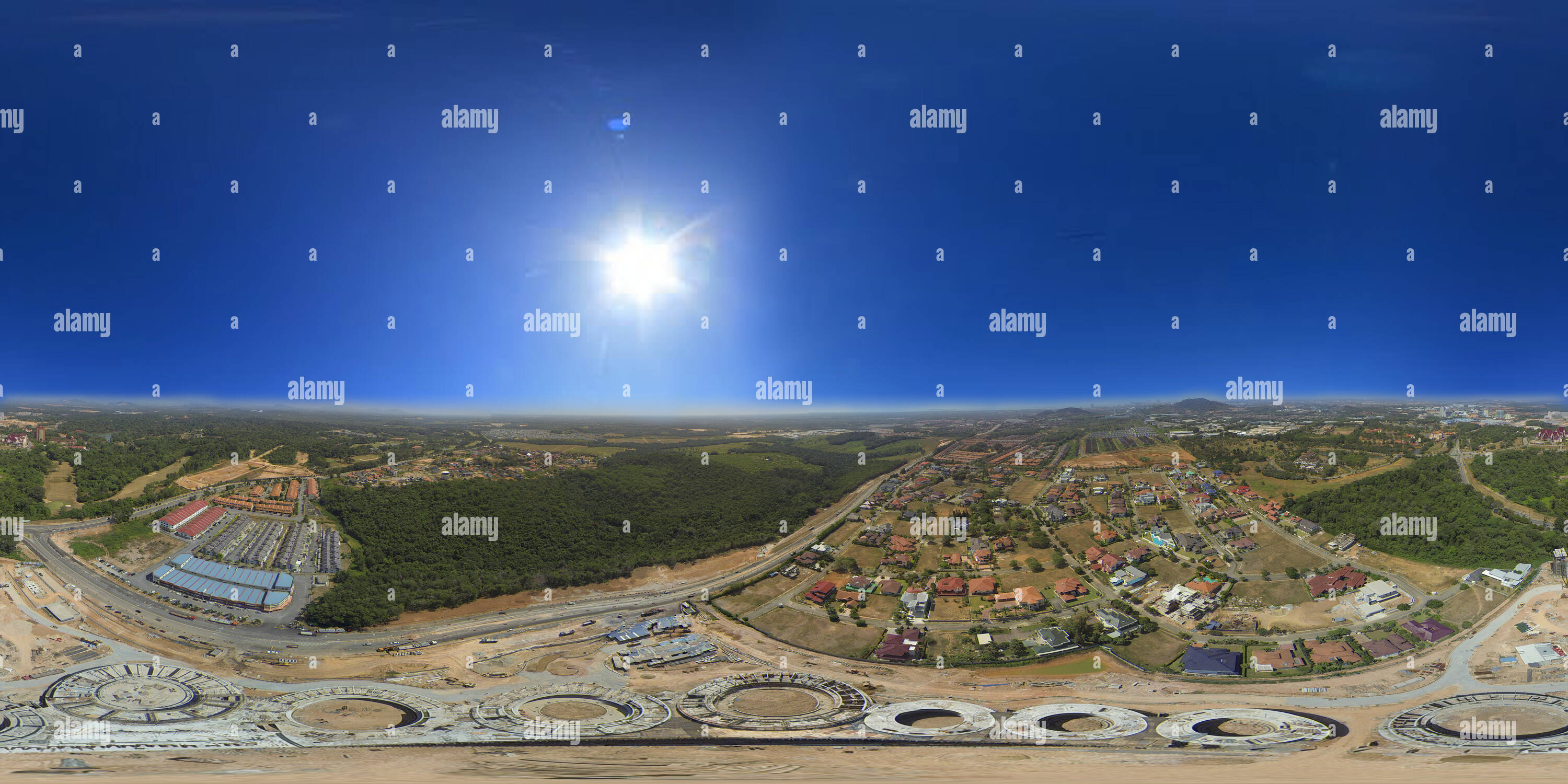 Vue panoramique à 360° de Les détenteurs d'une antenne de 360