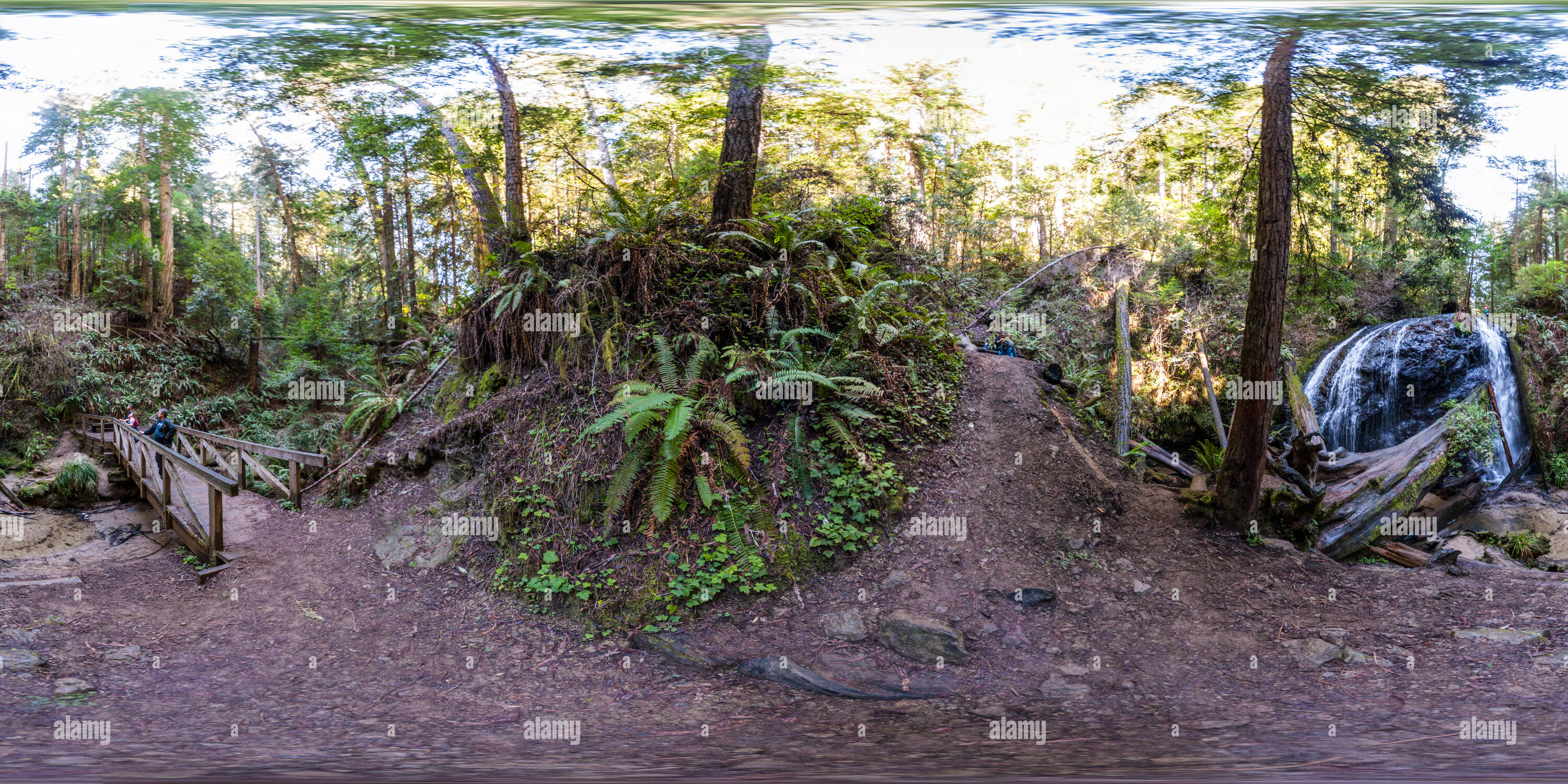 Vue panoramique à 360° de Cascade du ravin du russe