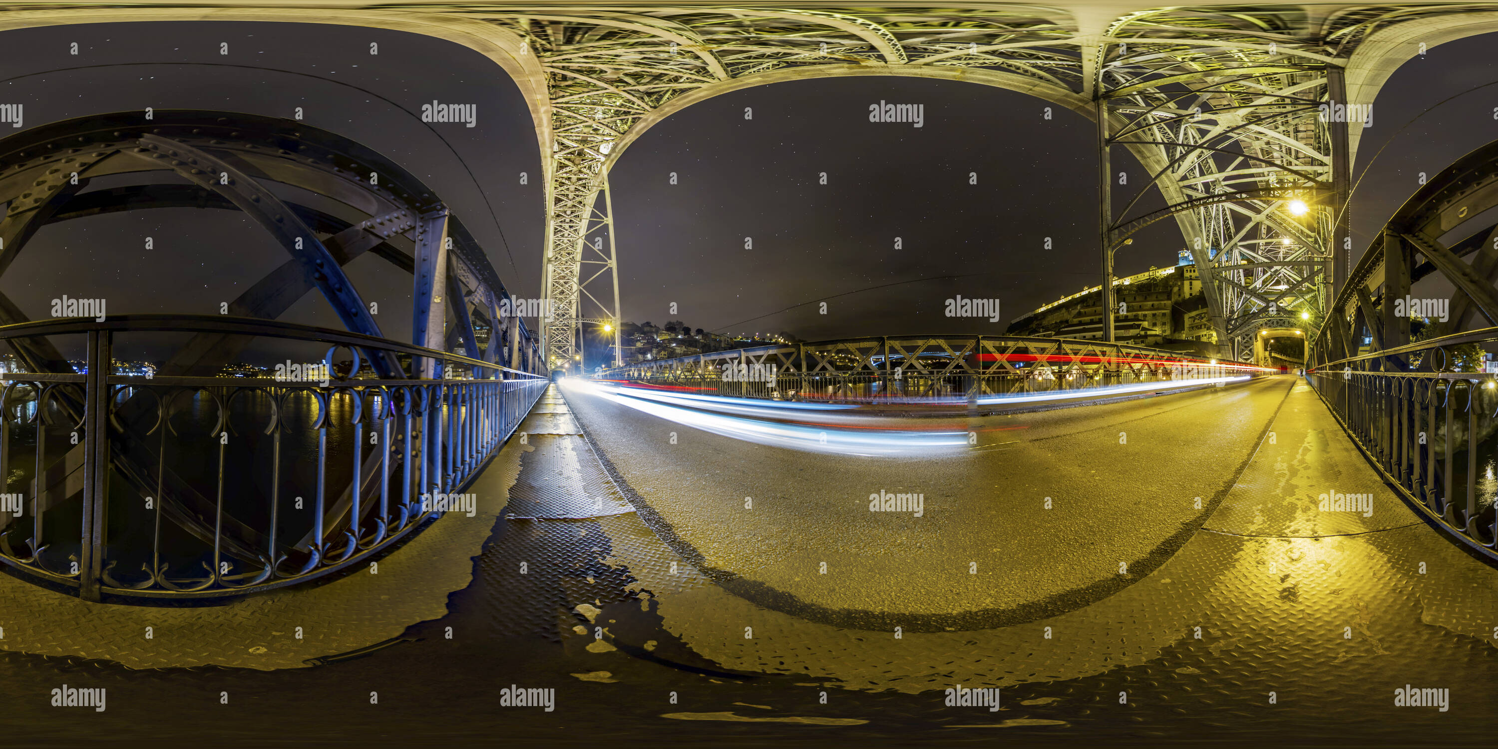 Vue panoramique à 360° de Le pont Dom-Luis 1, Porto, Portugal