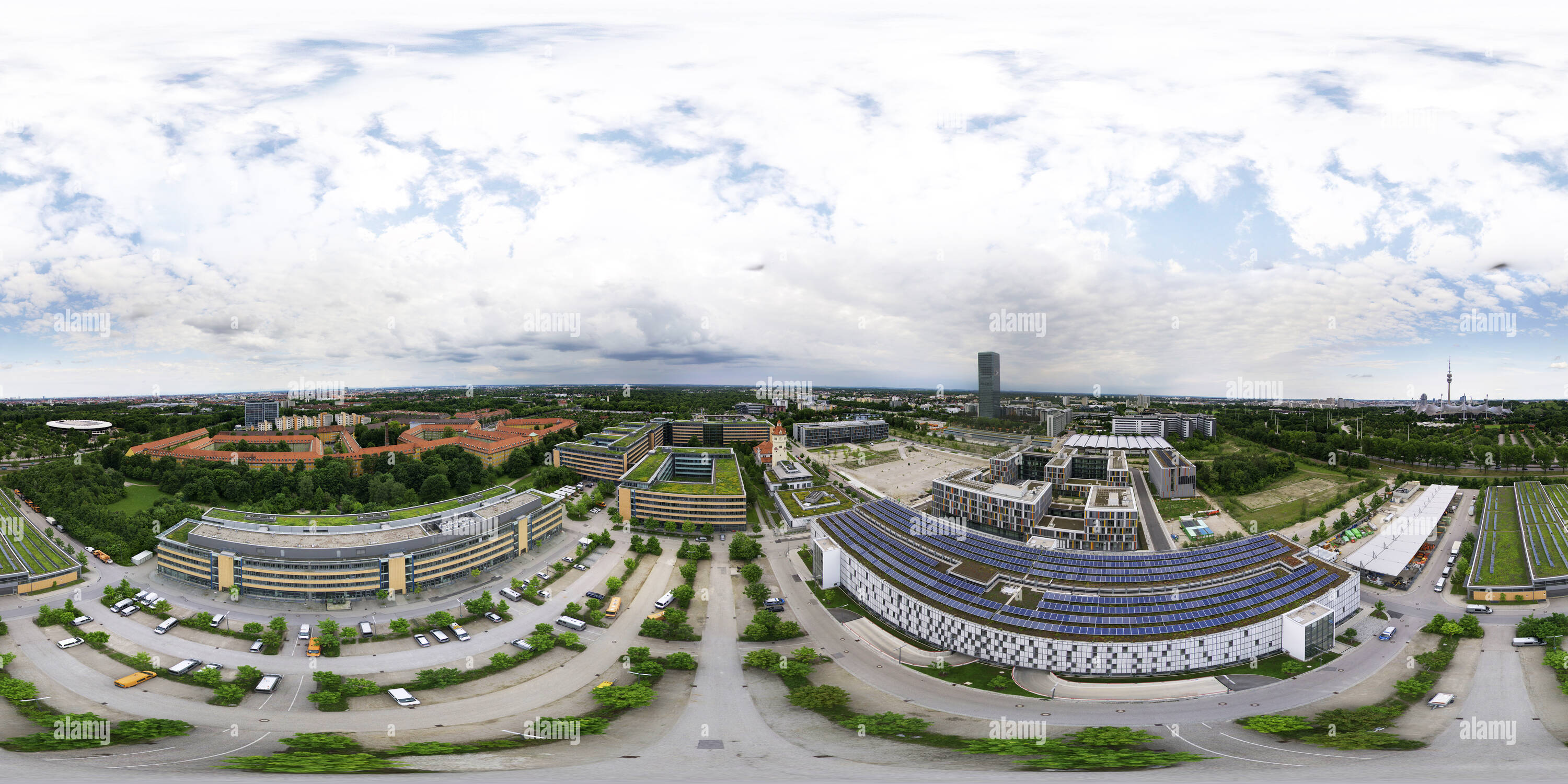 Vue panoramique à 360° de Emmy Noether SWM Str München, vue aérienne