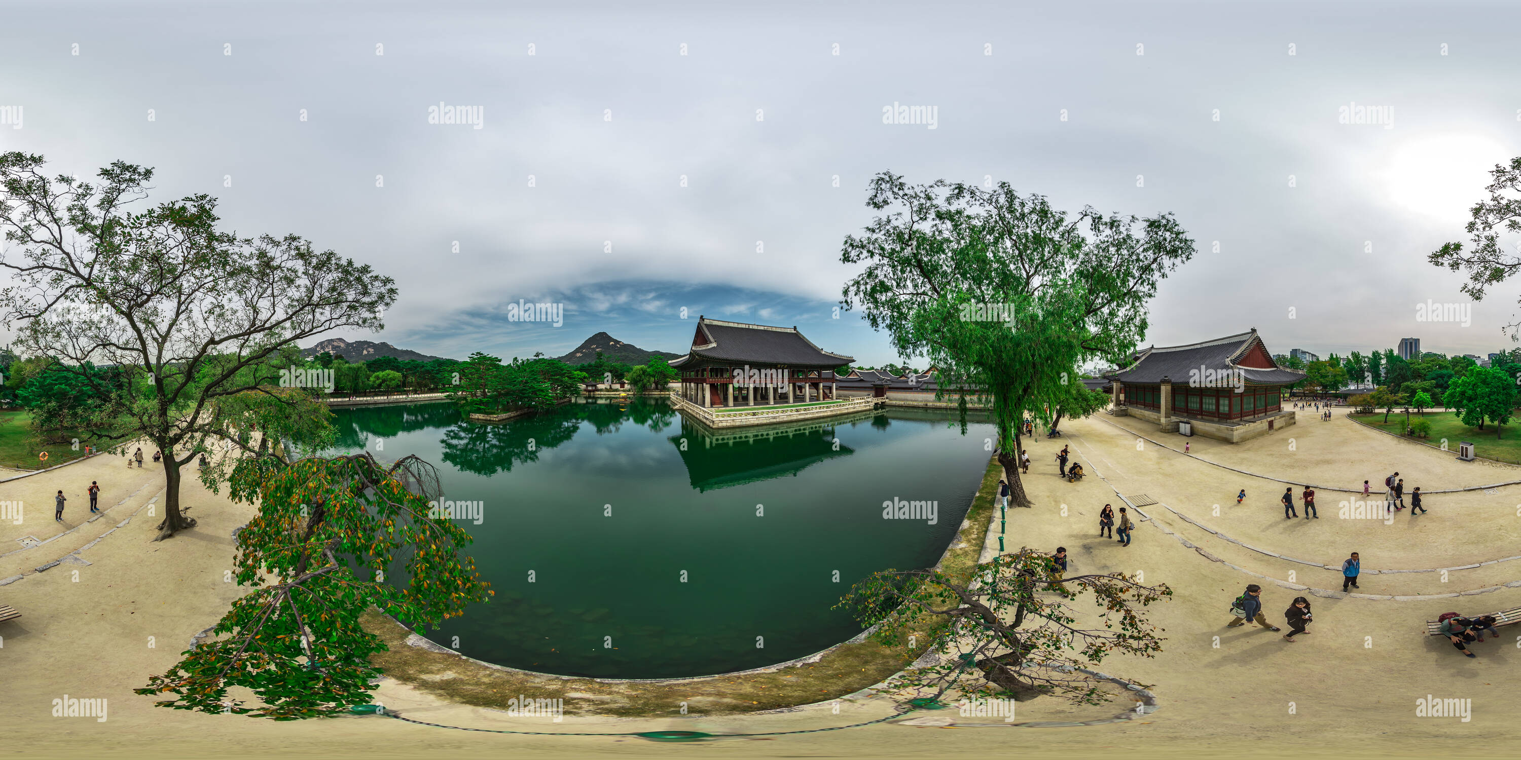 Vue panoramique à 360° de Gyeongbokgung Seoul Corée du Sud V