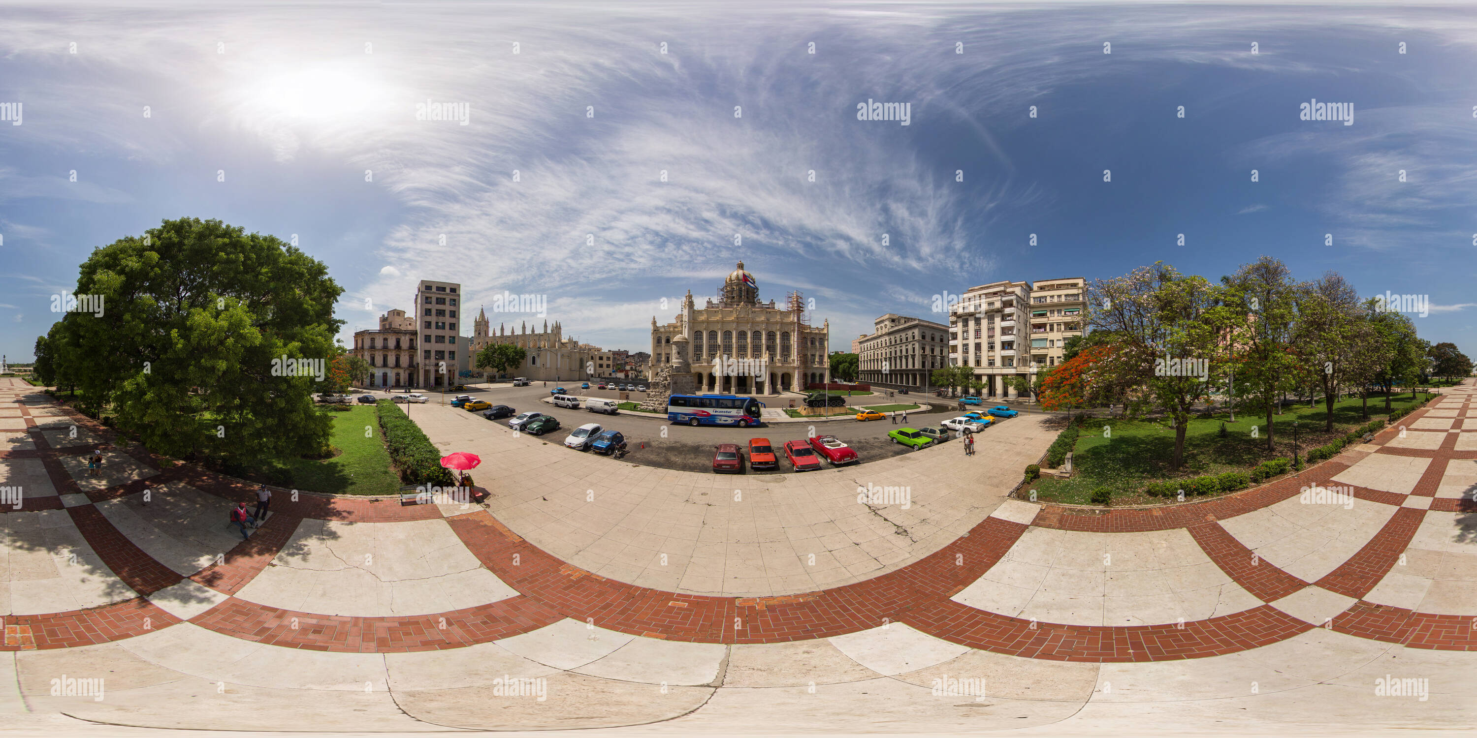 Vue panoramique à 360° de Plaza 13 de Marzo Museo de la Revolucion Cuba La Havane