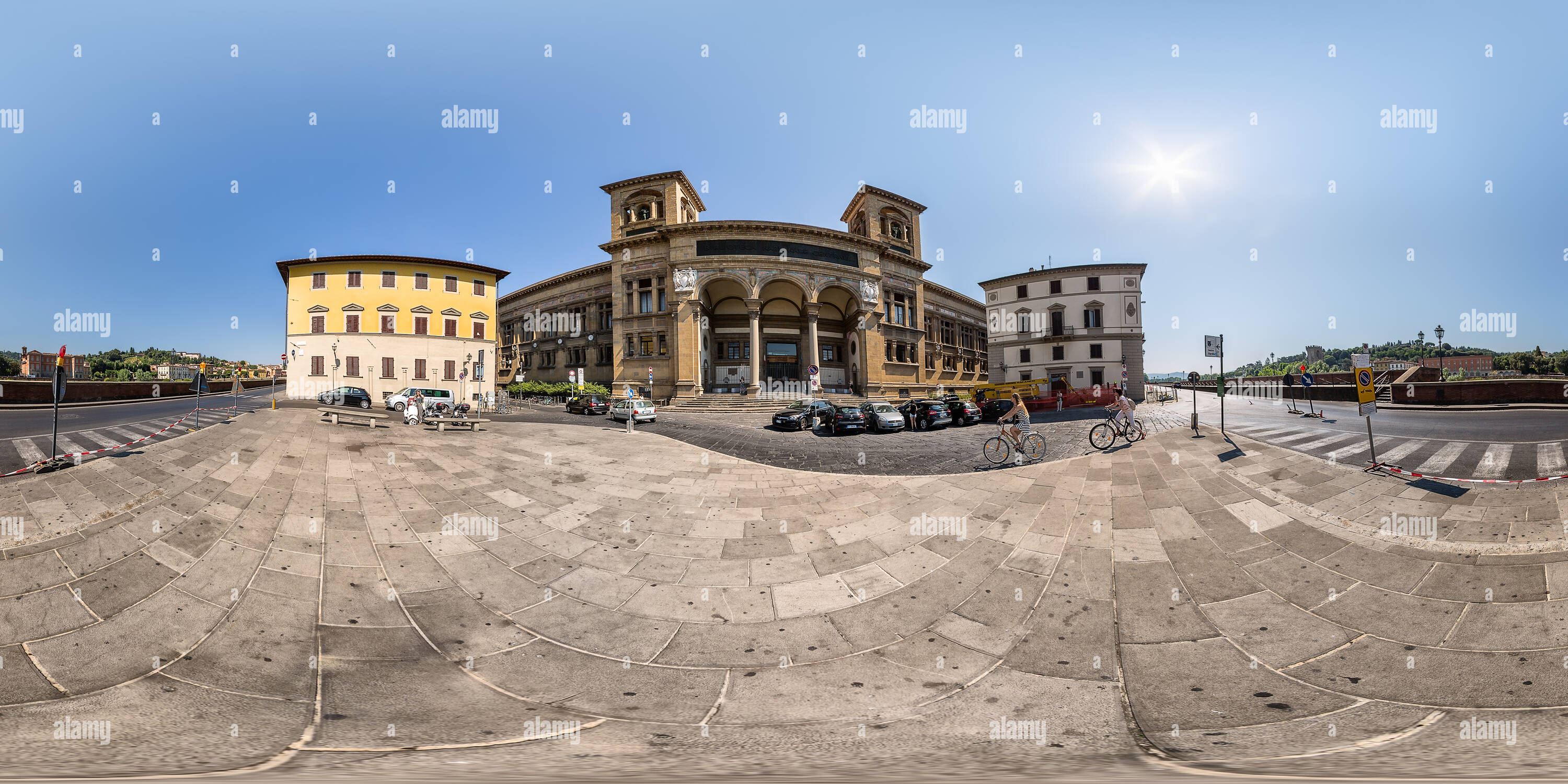 Vue panoramique à 360° de Bibliothèque nationale centrale. Florenz.
