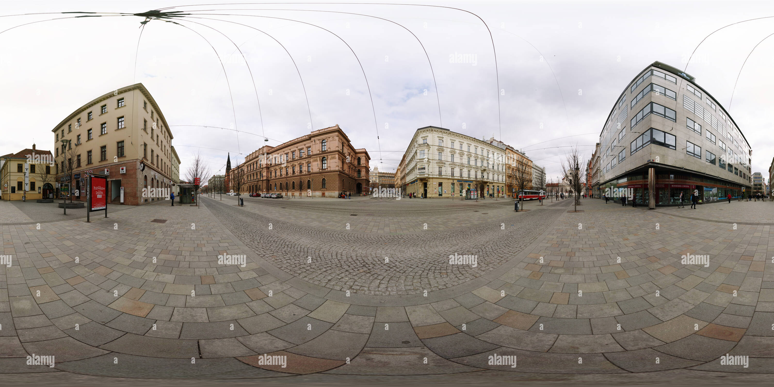 Vue panoramique à 360° de La Česká rue