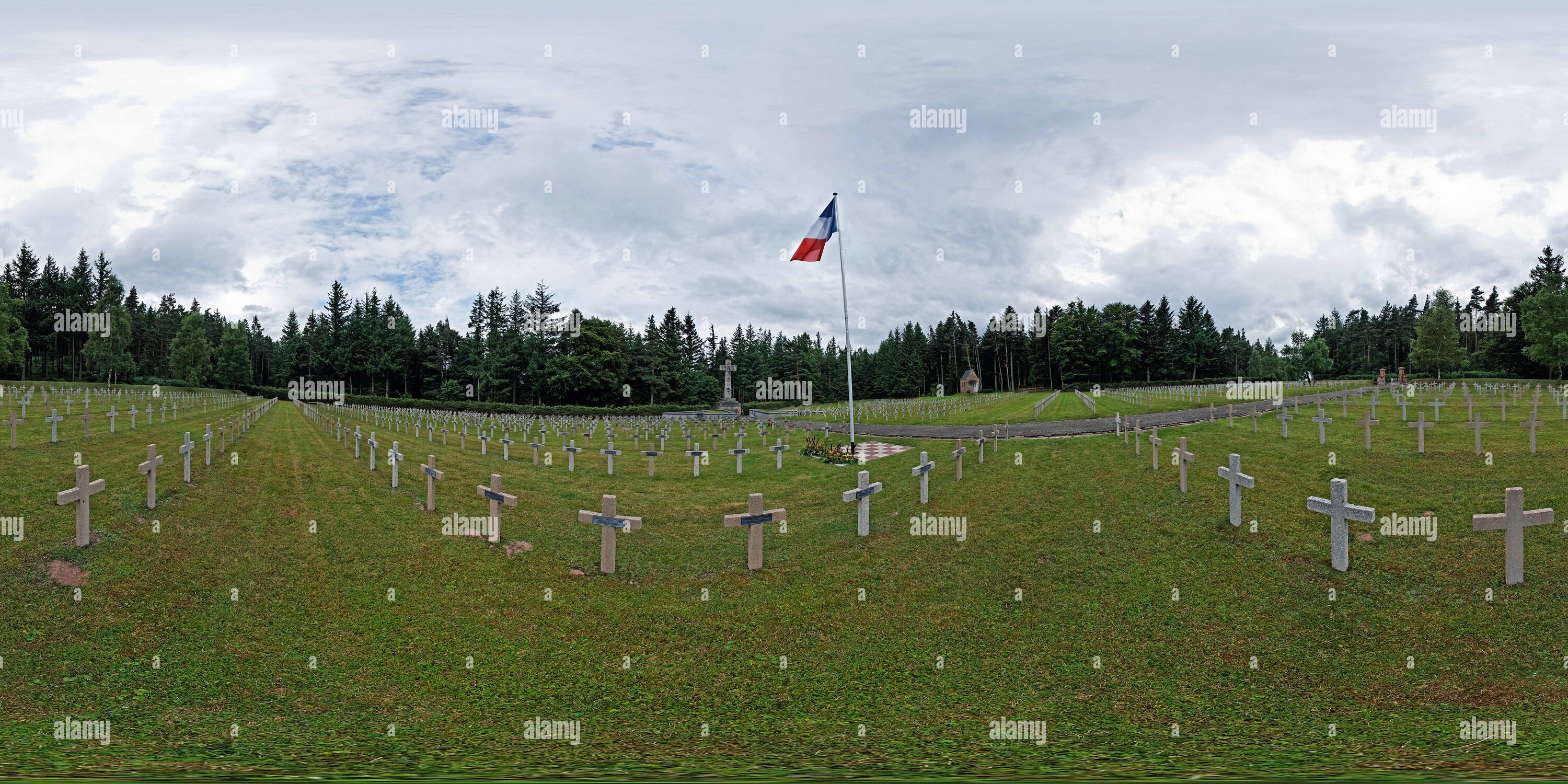 Vue panoramique à 360° de Col du Wettstein CIMETIÈRE DE LA PREMIÈRE GUERRE MONDIALE