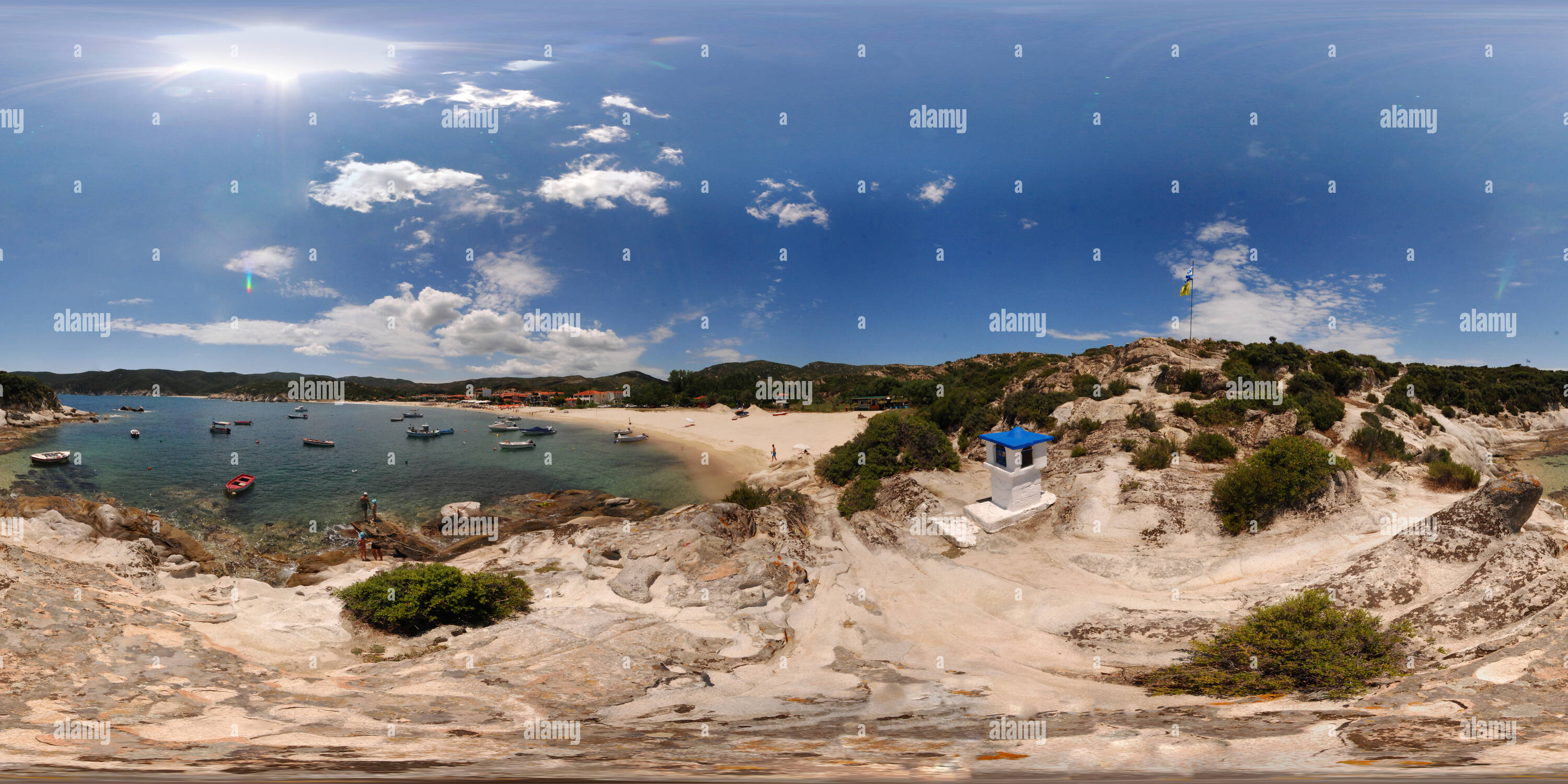 Vue panoramique à 360° de Plage de Kalamitsi