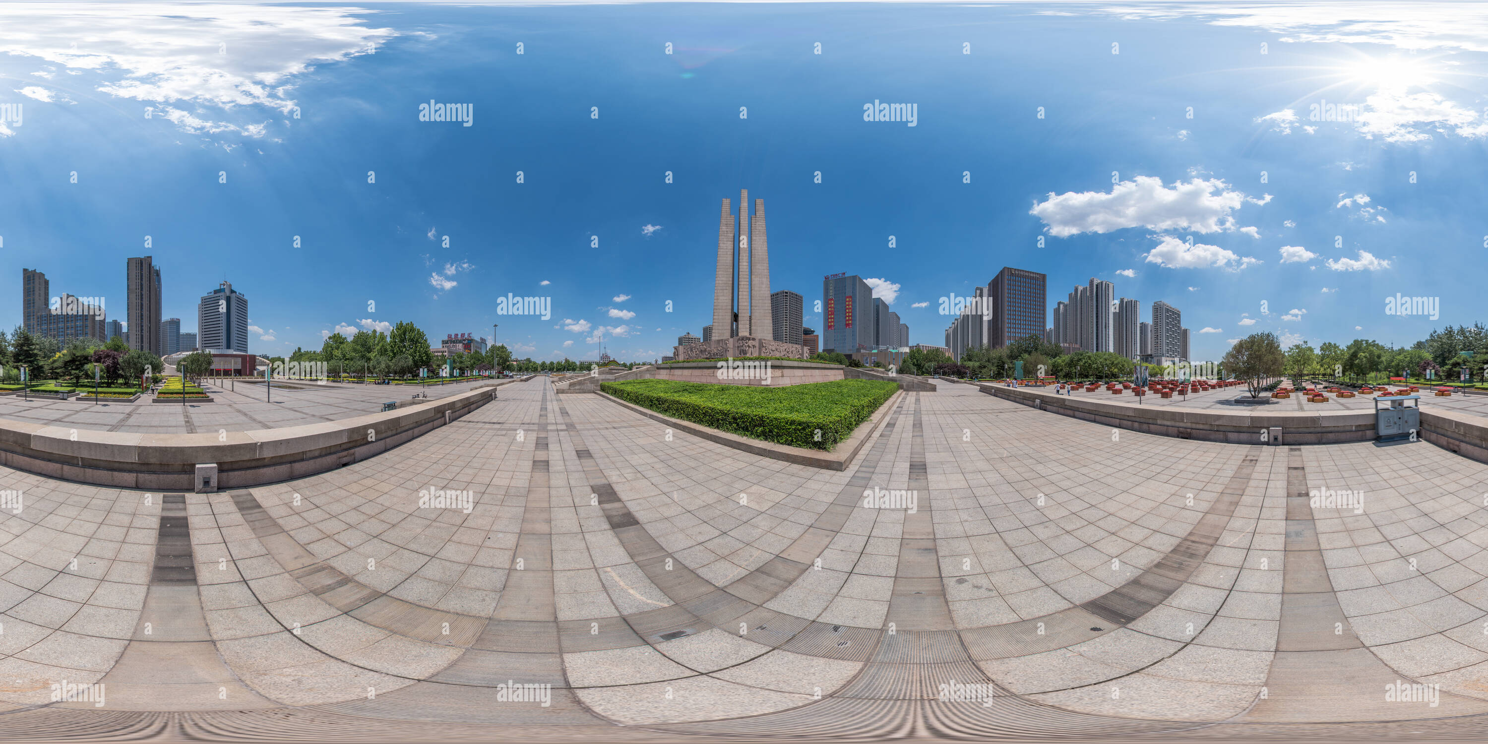 Vue panoramique à 360° de Tangshan-earthquake-monument