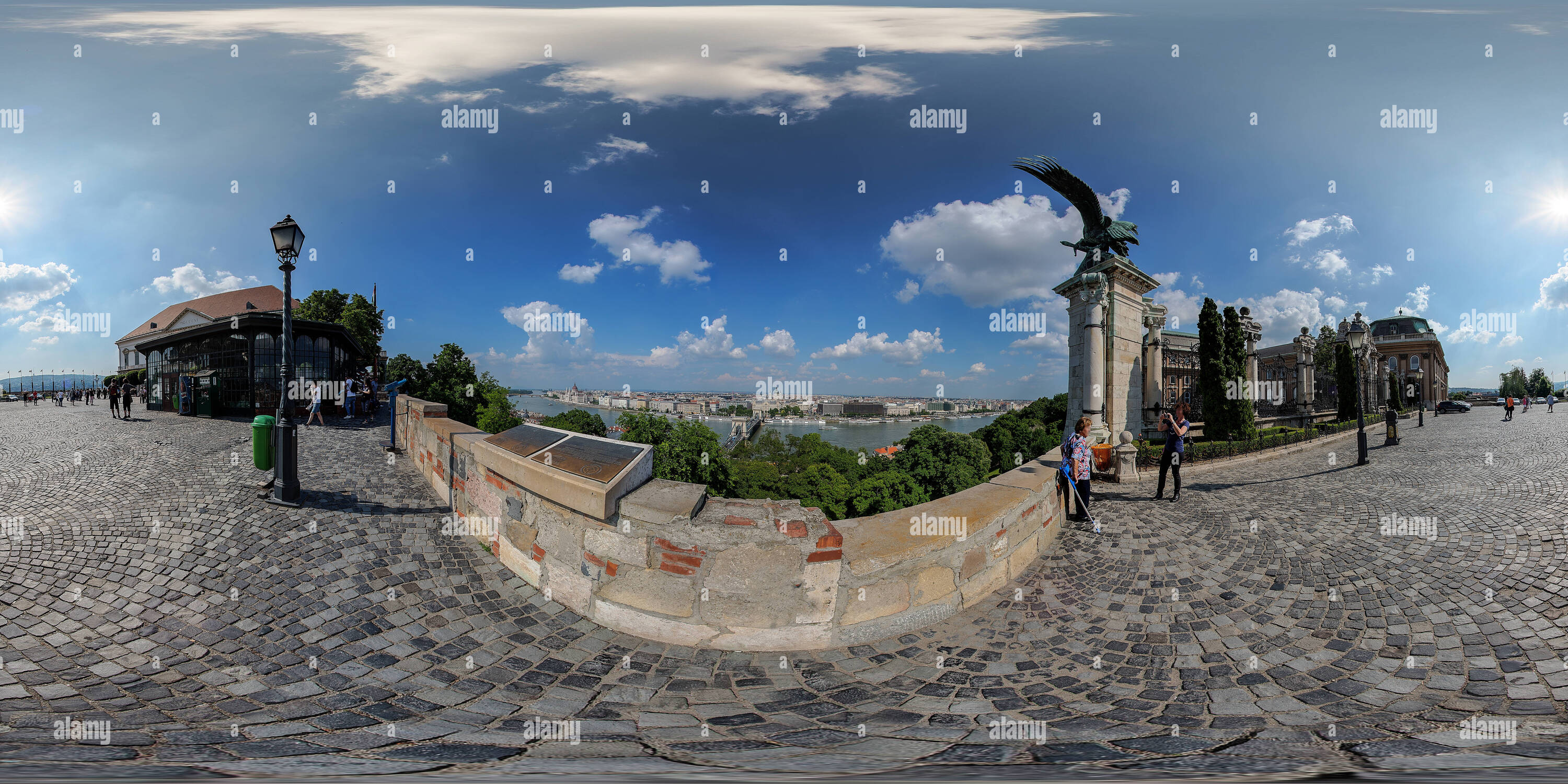 Vue panoramique à 360° de Funiculaire du château de Budapest360 par jour