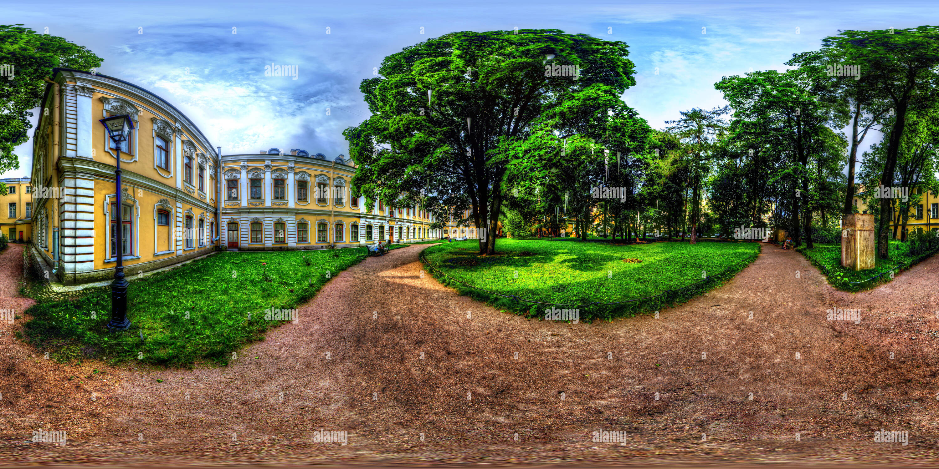 Vue panoramique à 360° de La Russie, Kaliningrad, 'Fountain House', Musée de Anna Akhmatova