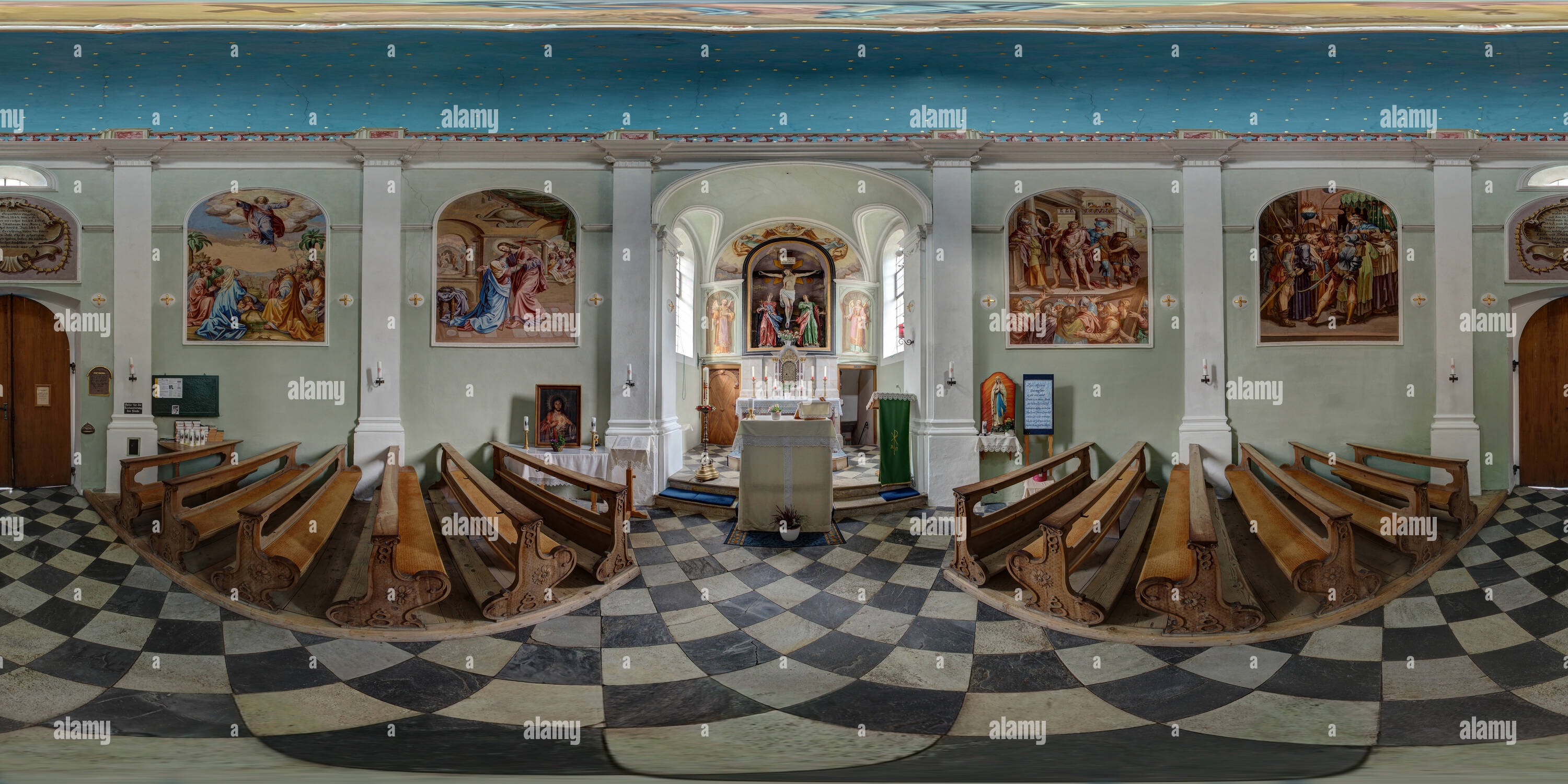 Vue panoramique à 360° de Burgschrofen Kapelle (chapelle)