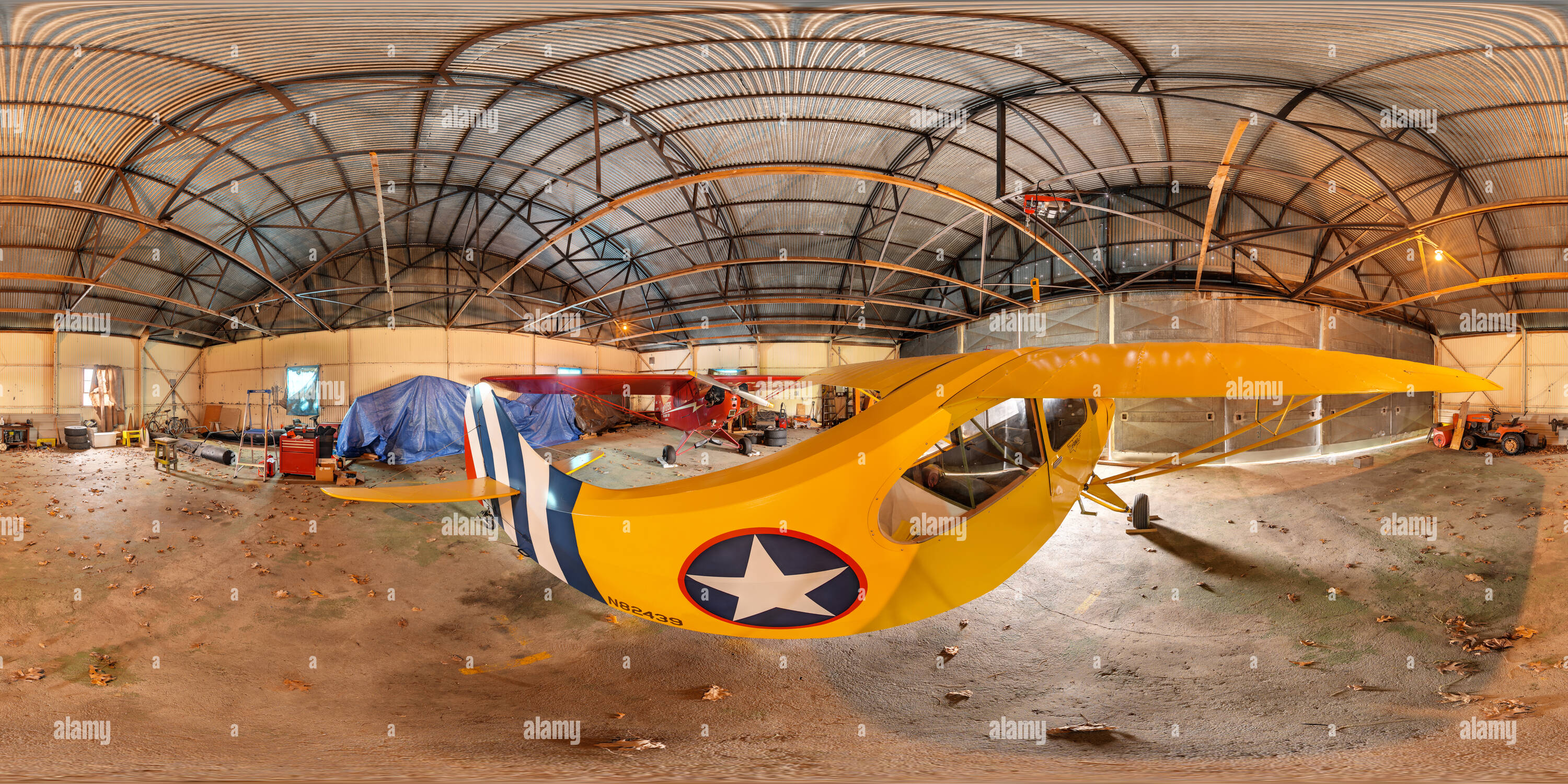 Vue panoramique à 360° de Hangar de l'aéroport de Marlboro