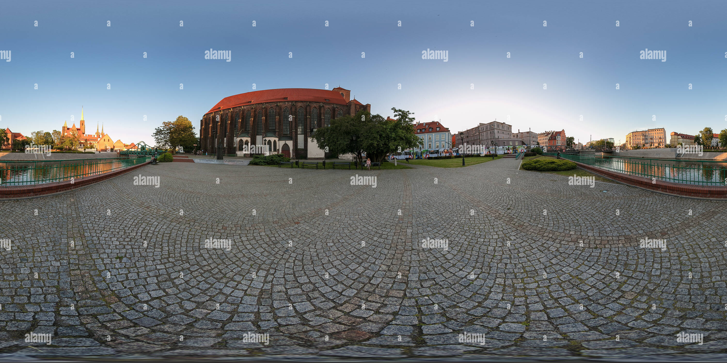 Vue panoramique à 360° de Eglise Saint Maria. Wroclaw.