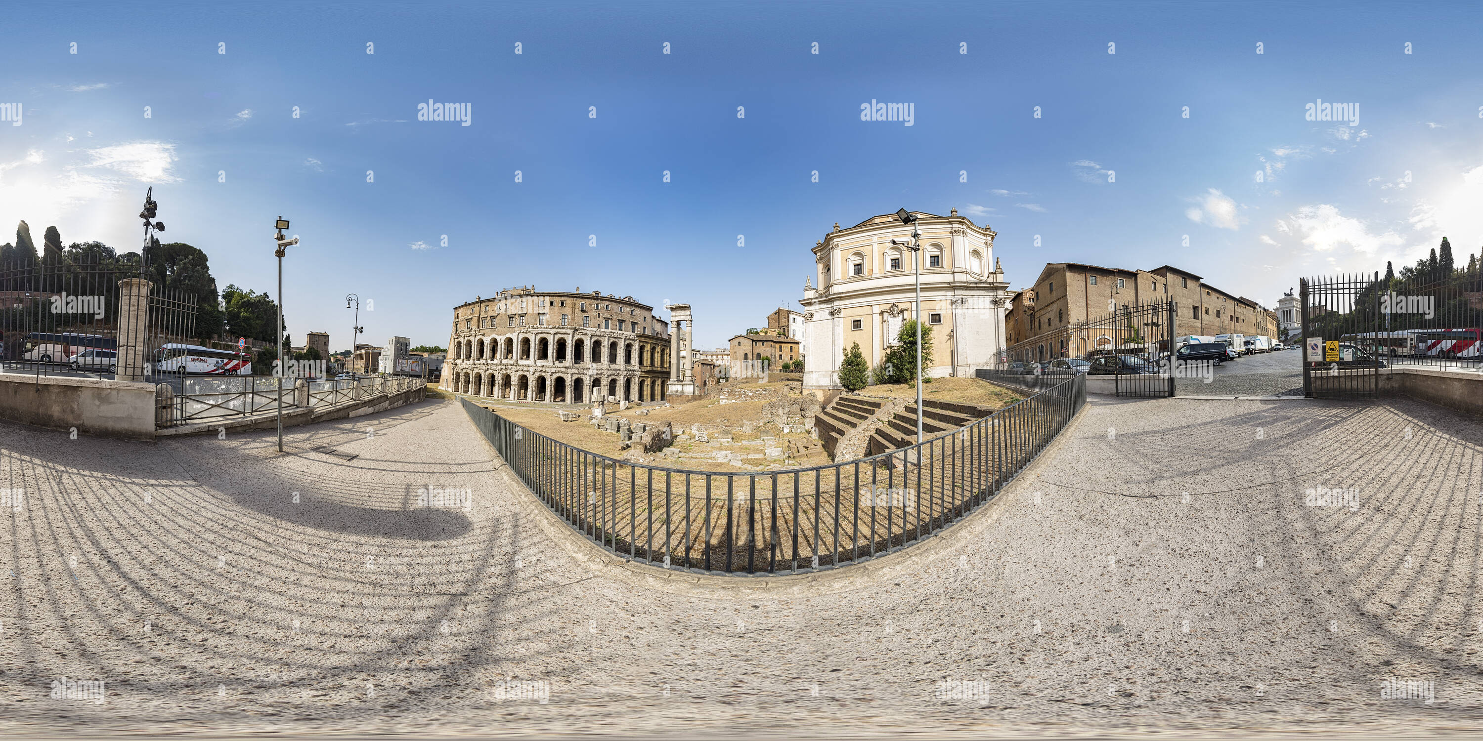 Vue panoramique à 360° de Teatro Marcello.