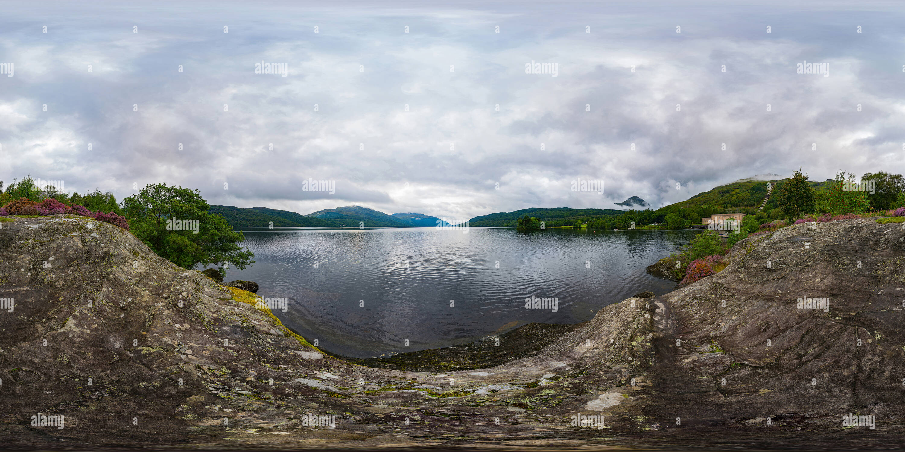 Vue panoramique à 360° de Loch Lomond