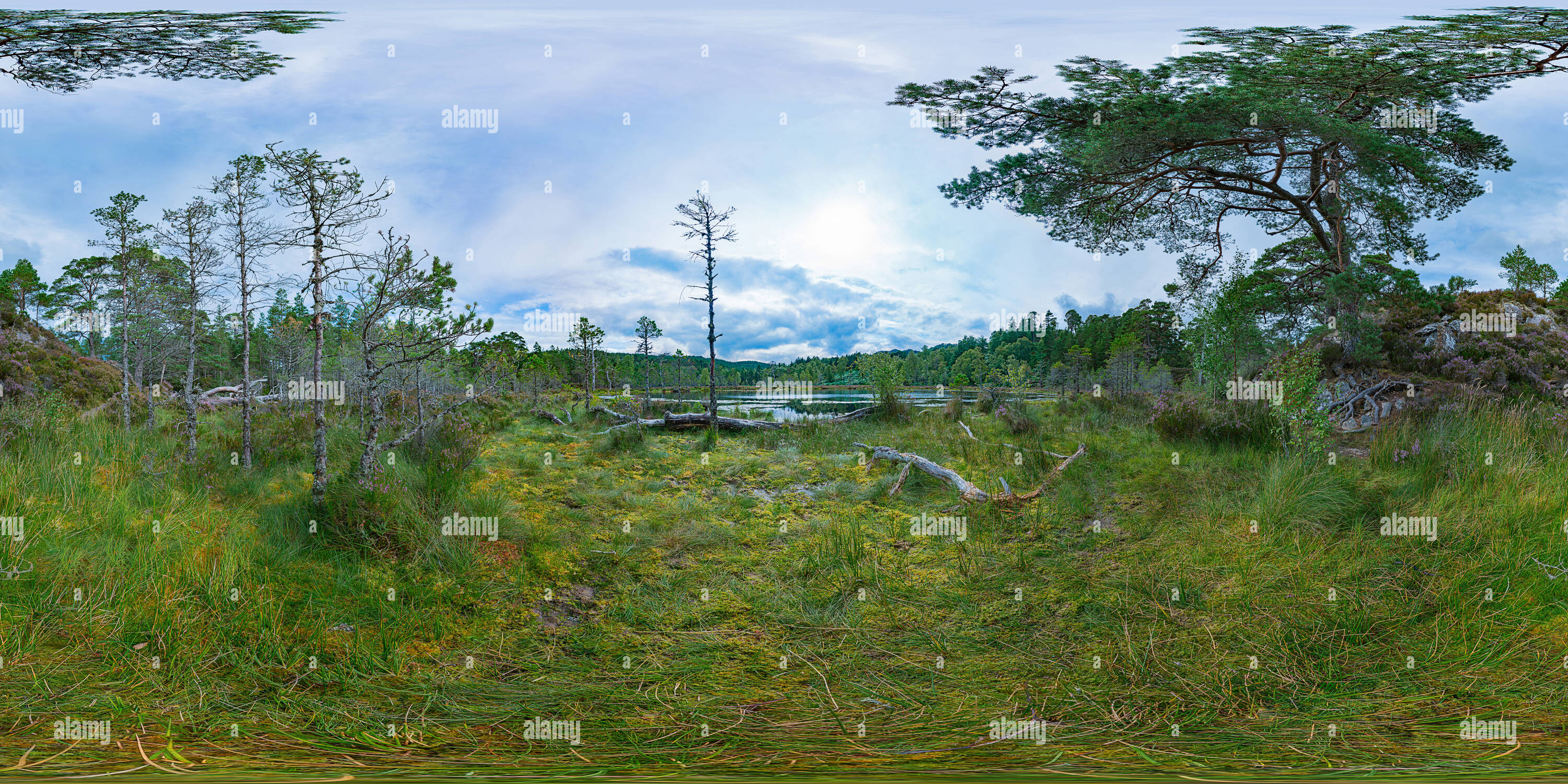 Vue panoramique à 360° de Coire Loch