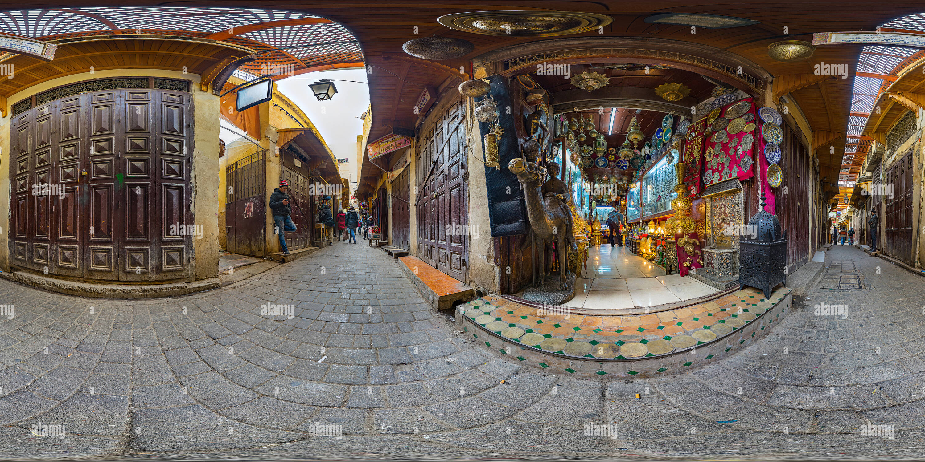 Vue panoramique à 360° de Souk de Fes