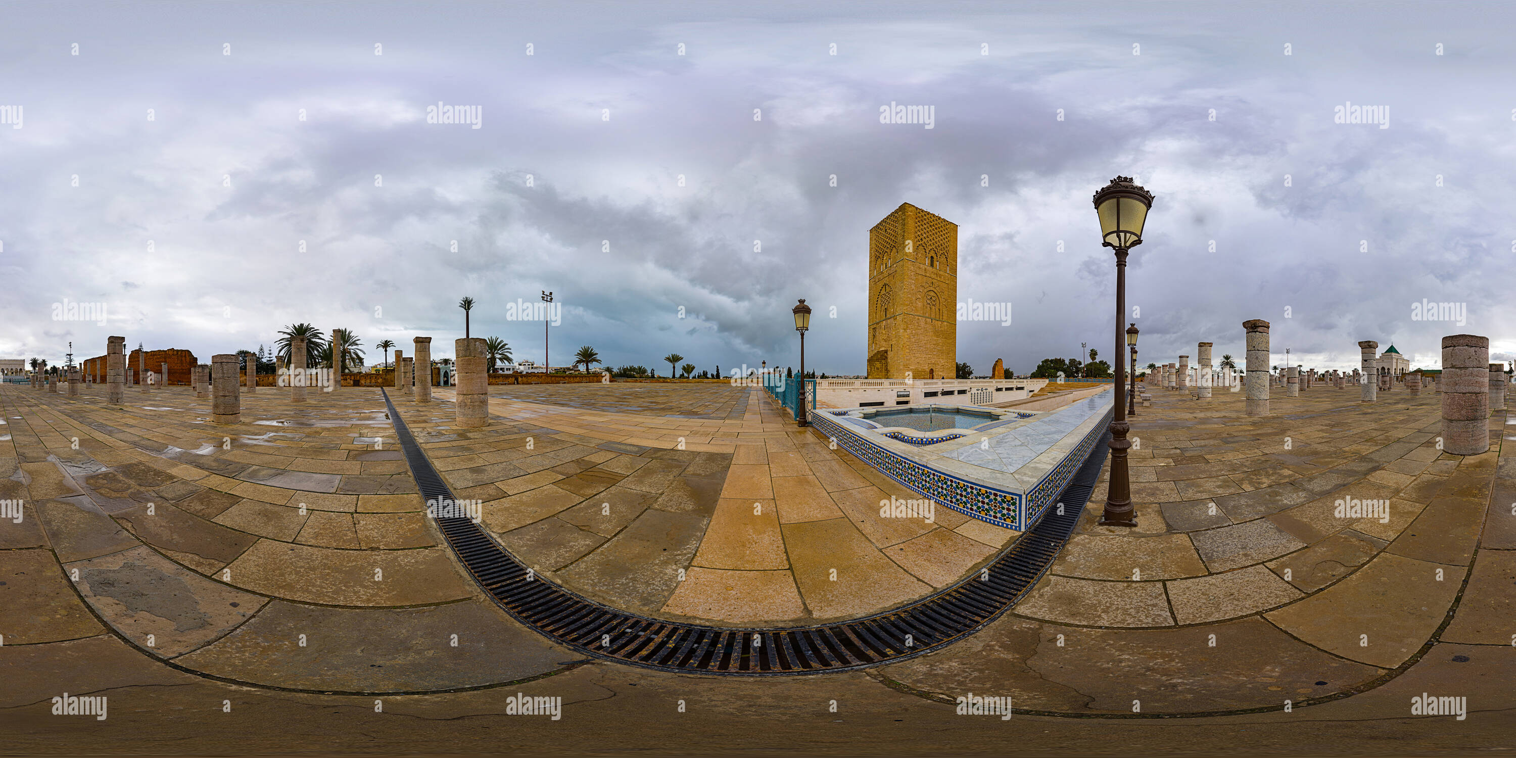 Vue panoramique à 360° de Tour Hassan