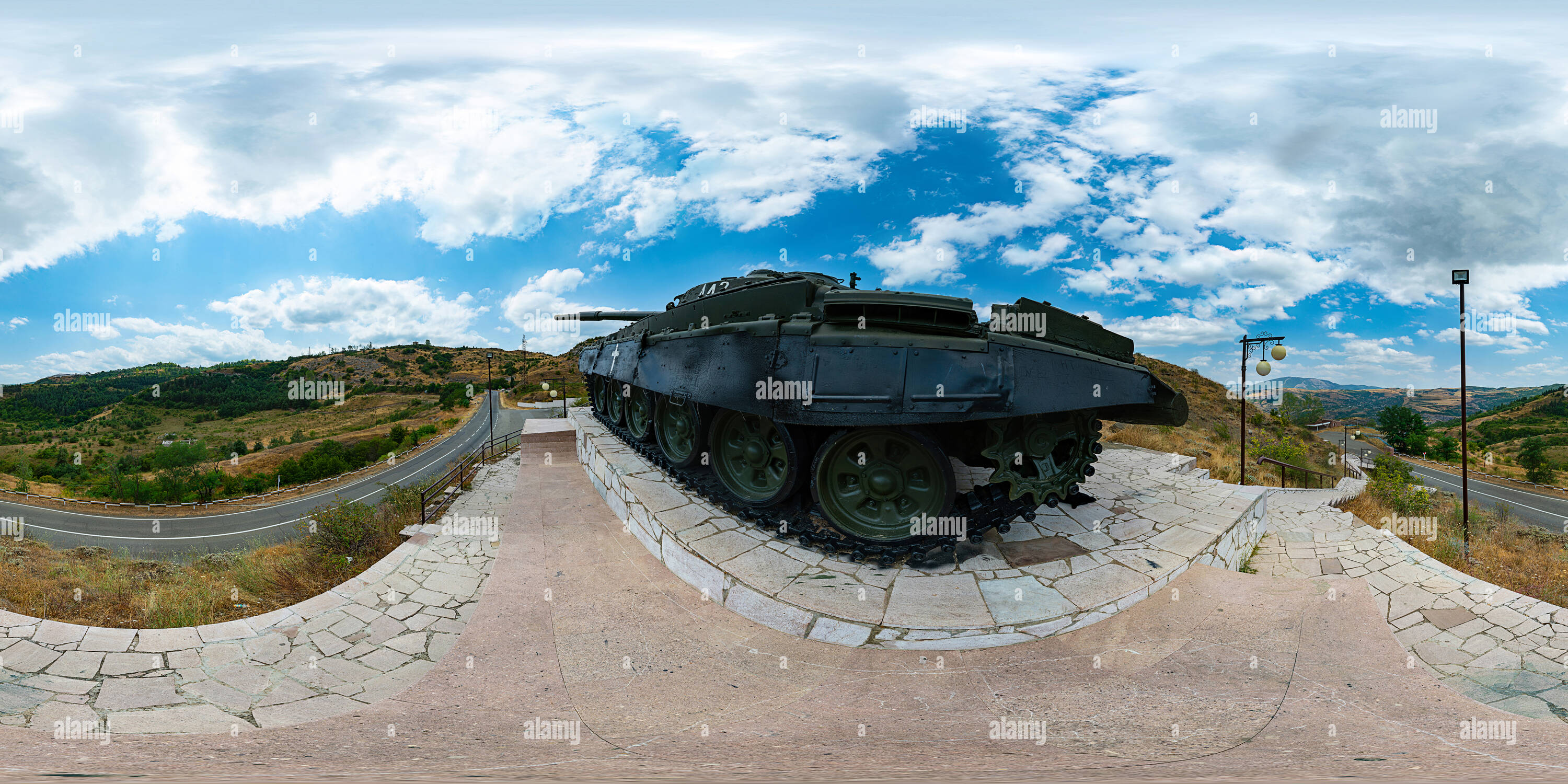 Vue panoramique à 360° de Nagorno Karabakh Tank