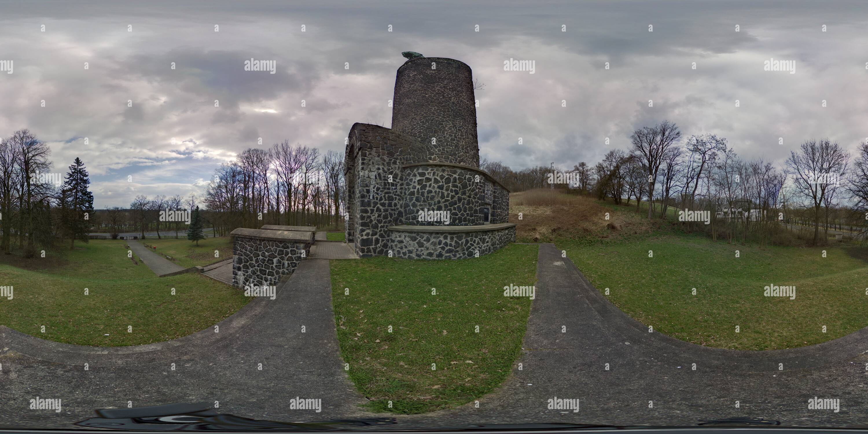 Vue panoramique à 360° de Monument bataille de Kulm (1813), Chlumec (CZ)