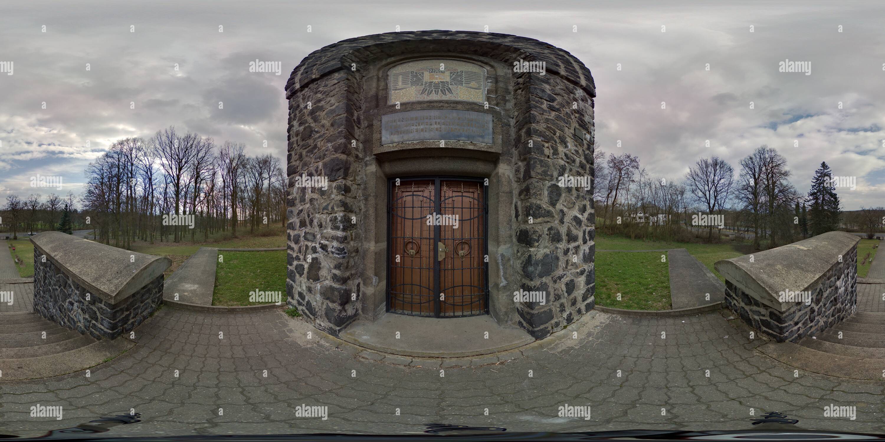 Vue panoramique à 360° de Monument bataille de Kulm (1813), Chlumec (CZ)