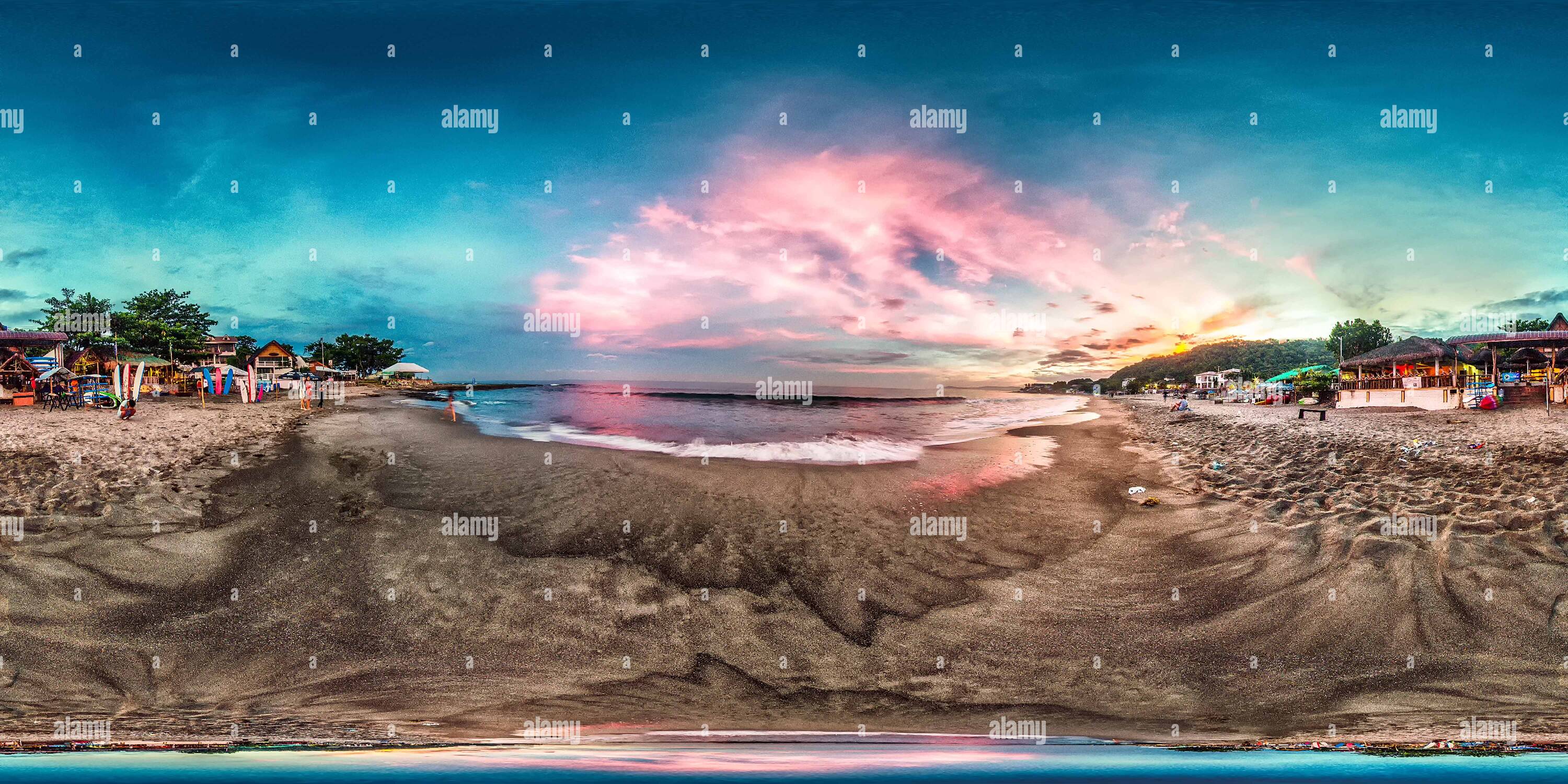 Vue panoramique à 360° de Lever du Soleil Central Surf Sebay