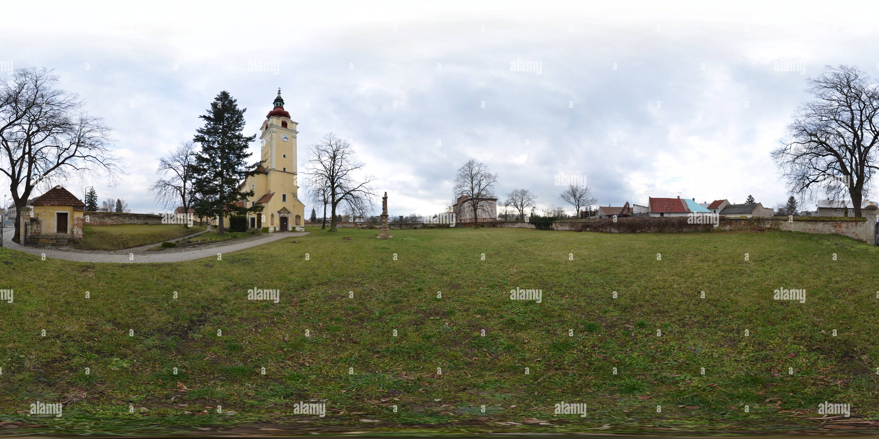 Vue panoramique à 360° de Kostel sv. Václava, Hulín