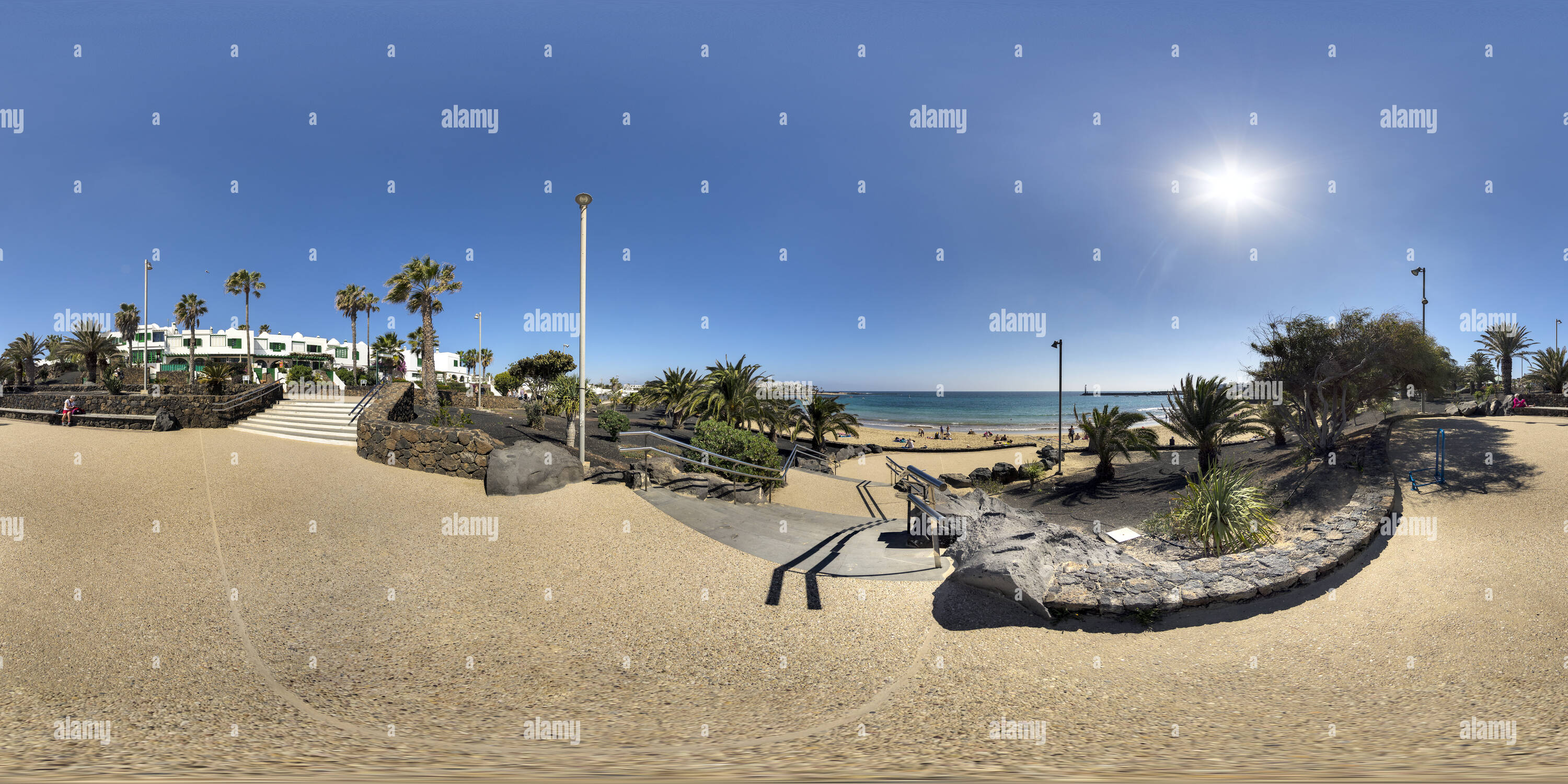 Vue panoramique à 360° de Canaries Lanzarote Costa Teguise Beach Playa de Las Cucharas 3