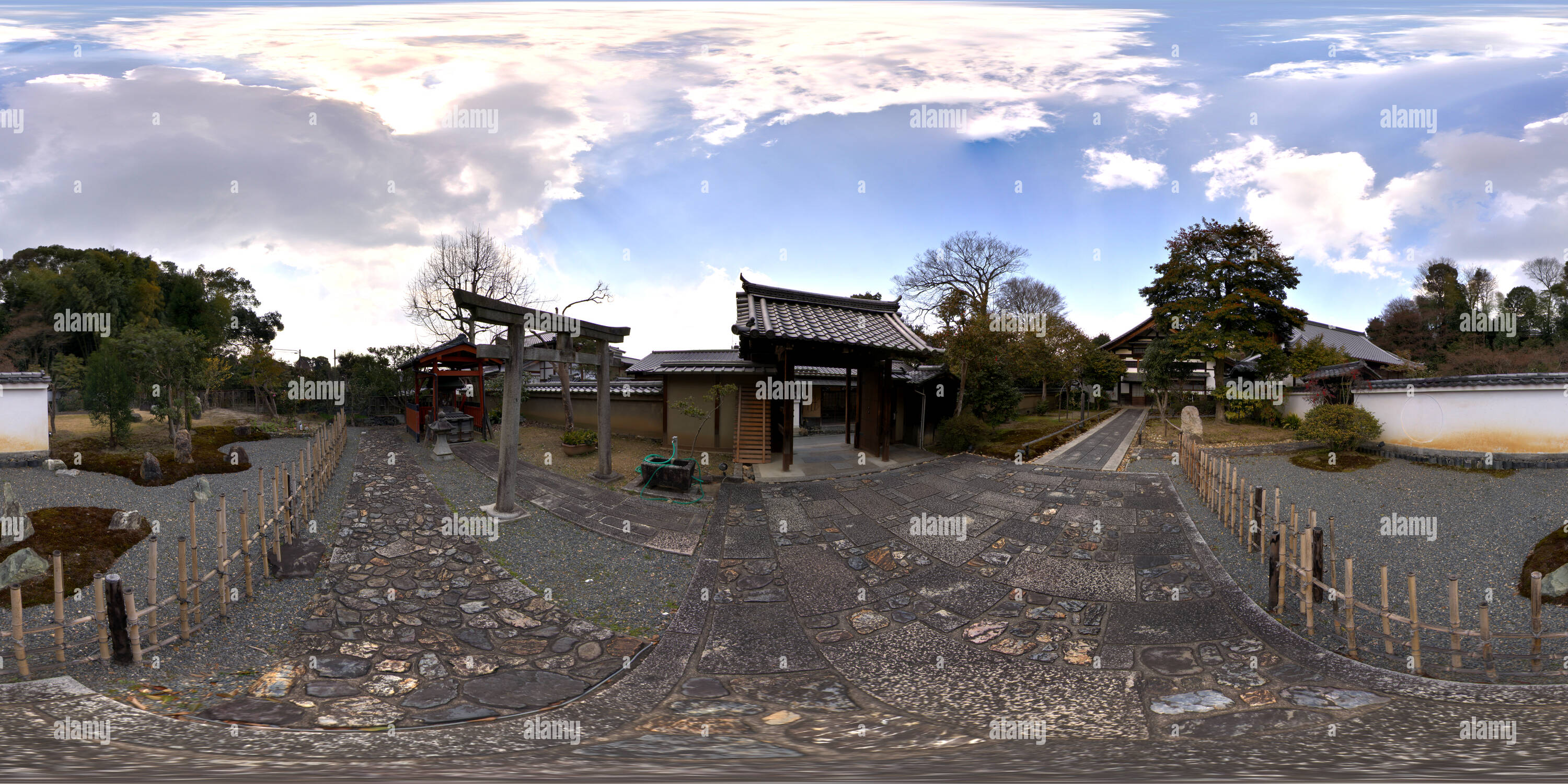 Vue panoramique à 360° de Le Japon, Kyoto, Temple Gesshinin