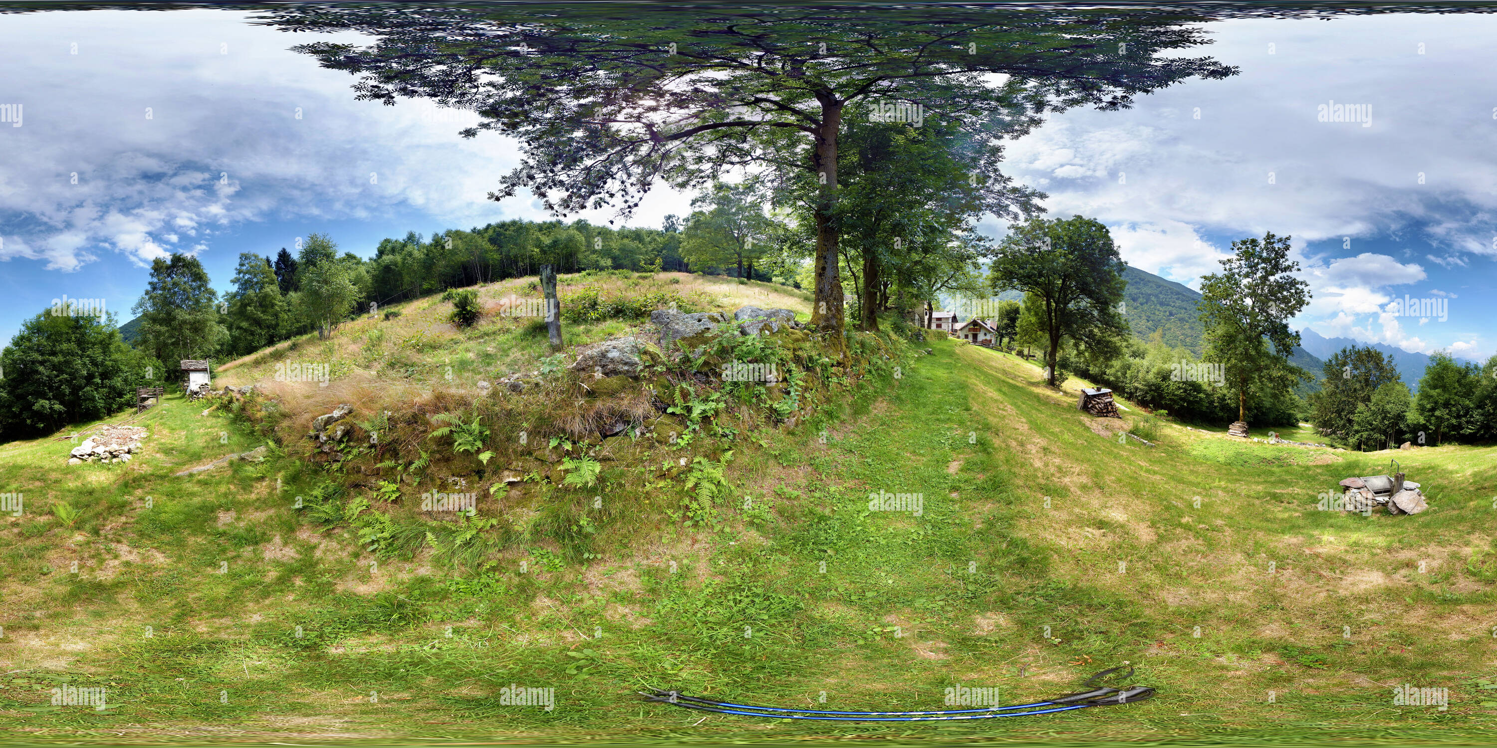 Vue panoramique à 360° de Alpe Steyt (alt. 867 Mt. m.s.l.) - Ornavasso