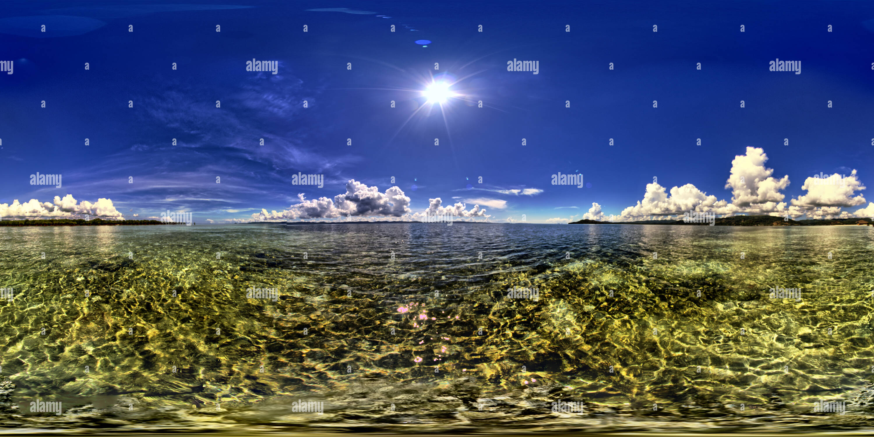Vue panoramique à 360° de Buntod Reef Marine Sanctuary