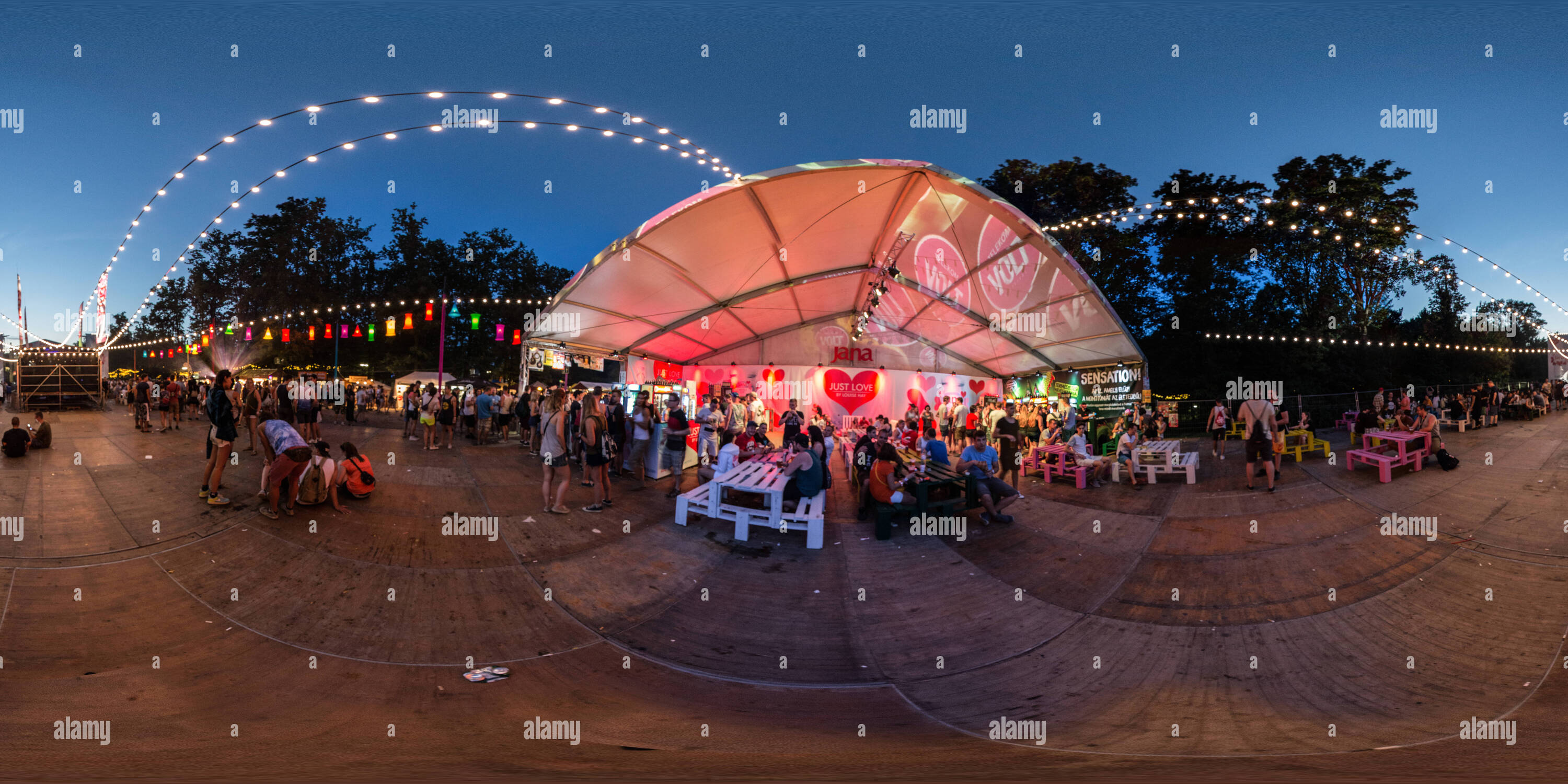 Vue panoramique à 360° de Balaton Sound Festival 2016 Nappall v 85