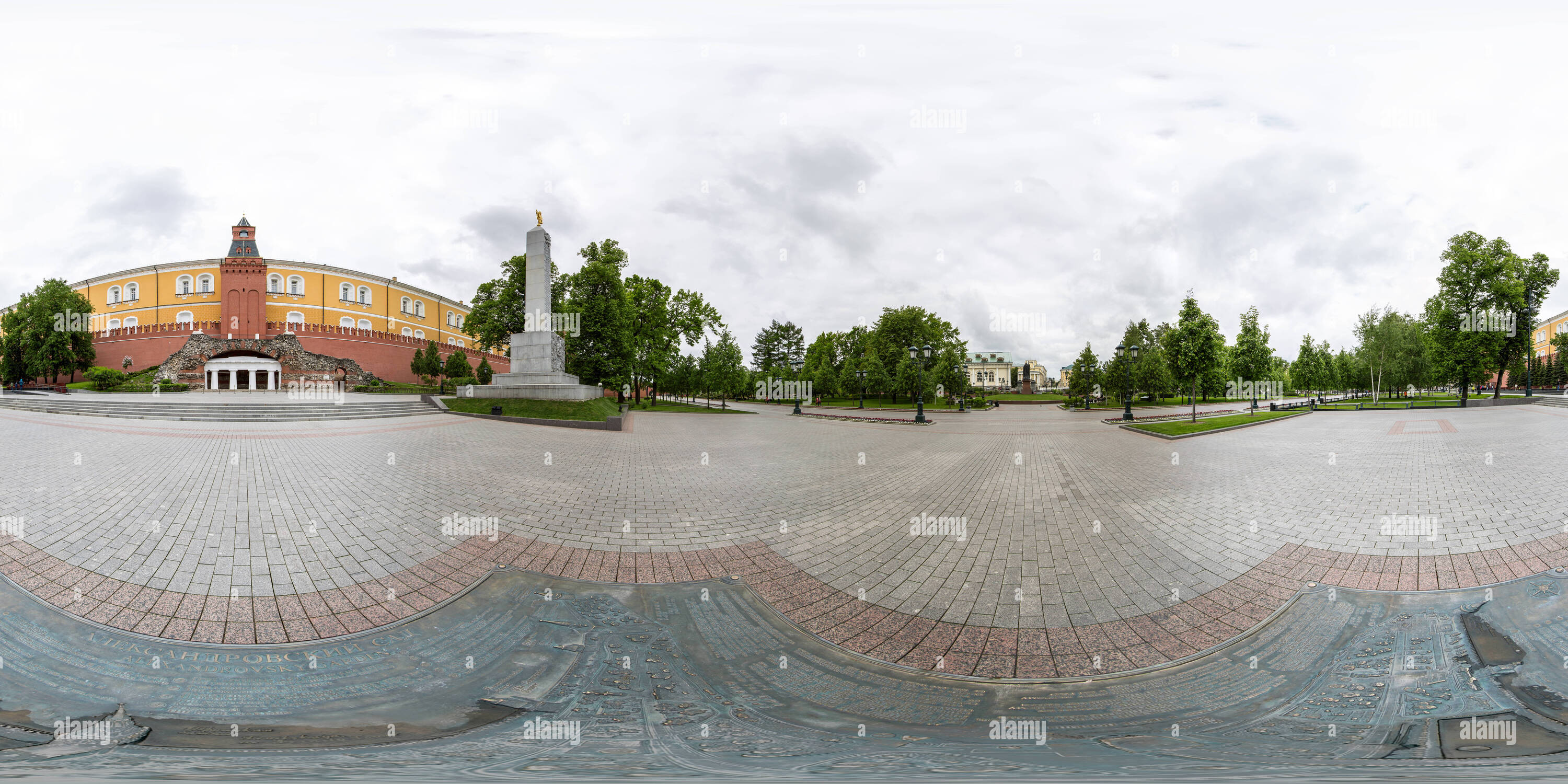 Vue panoramique à 360° de Jardin d'Alexandre. Le plan bronze-scheme