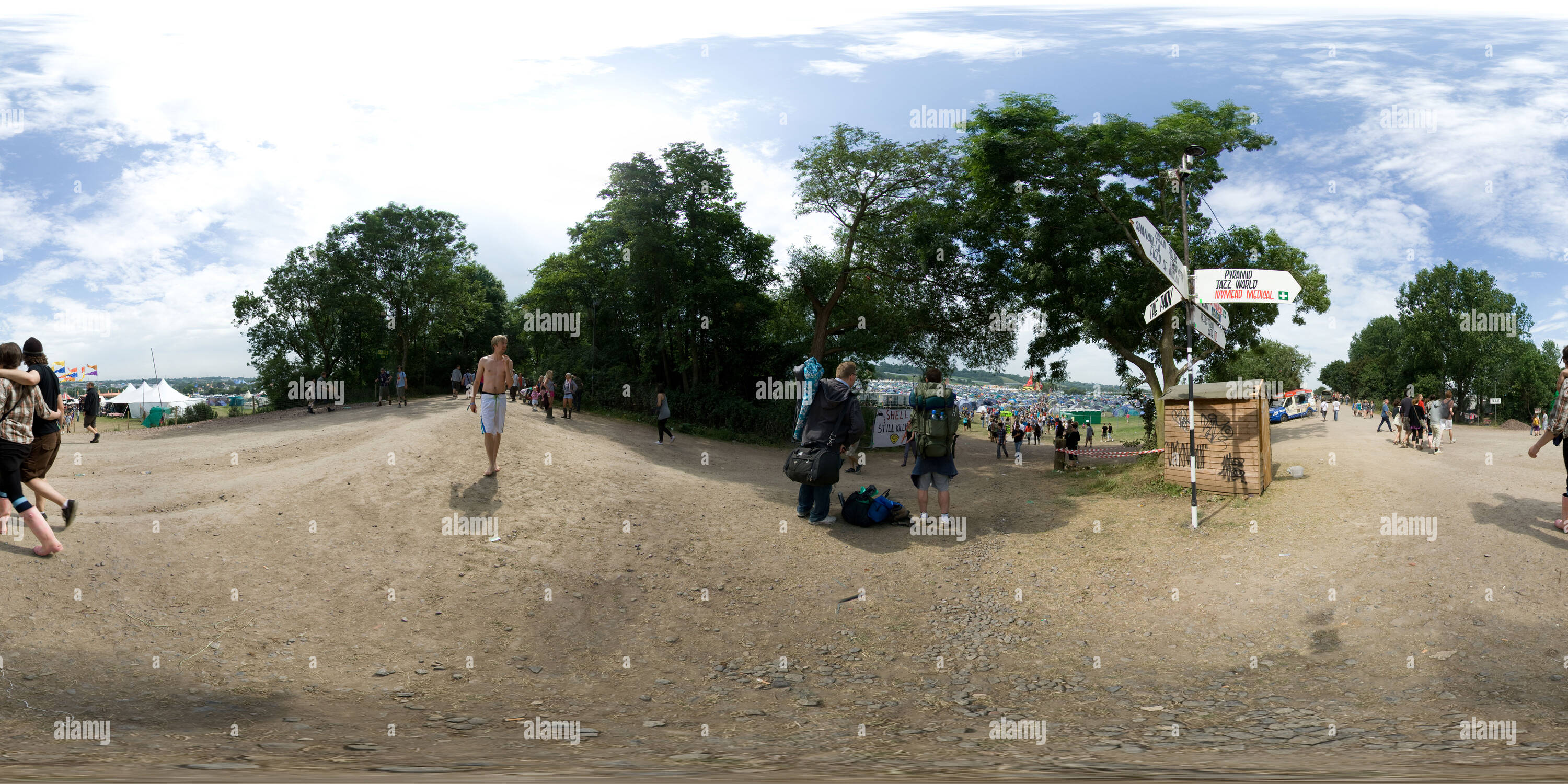 Vue panoramique à 360° de Glastonbury Festival 2009