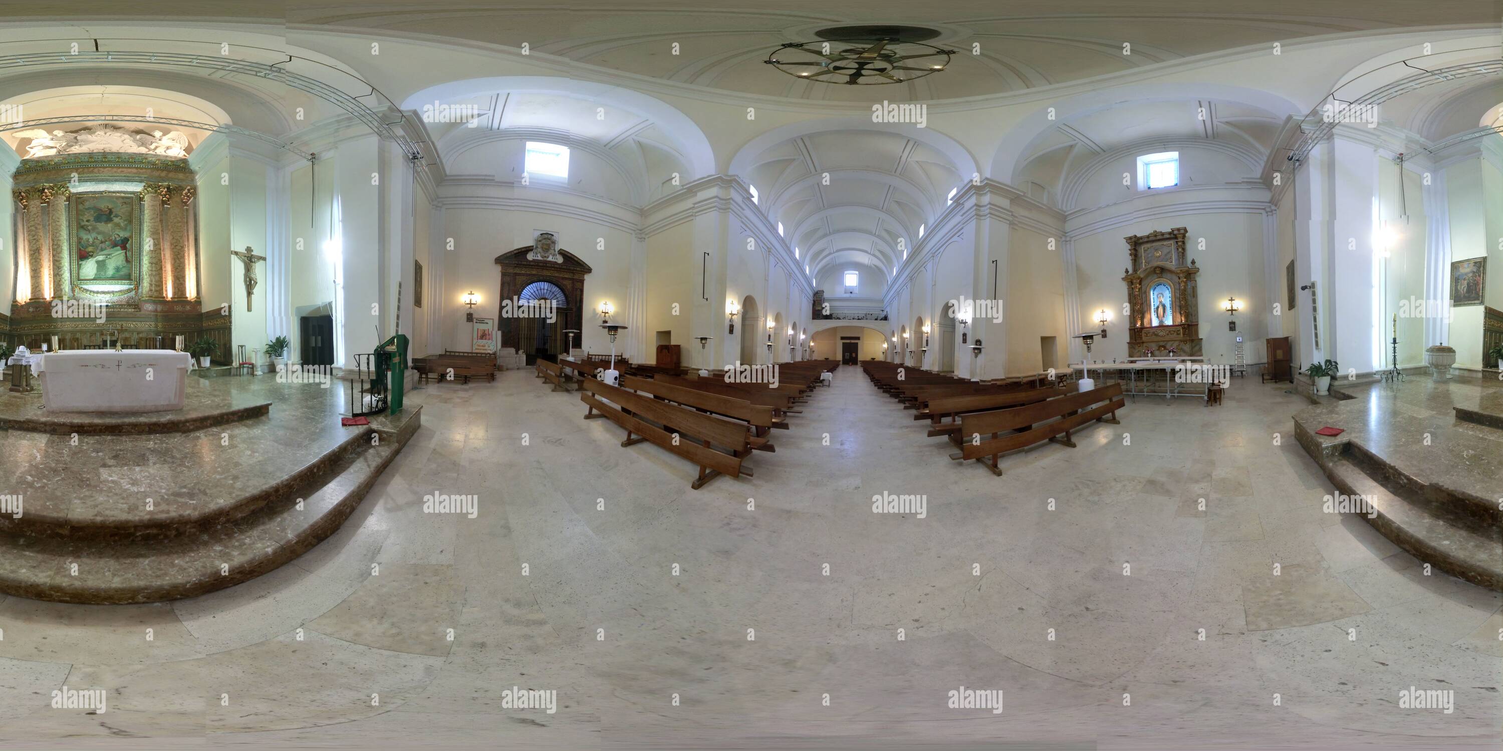 Vue panoramique à 360° de Iglesia de La Guardia (province de Tolède) Esferica desde el Altar