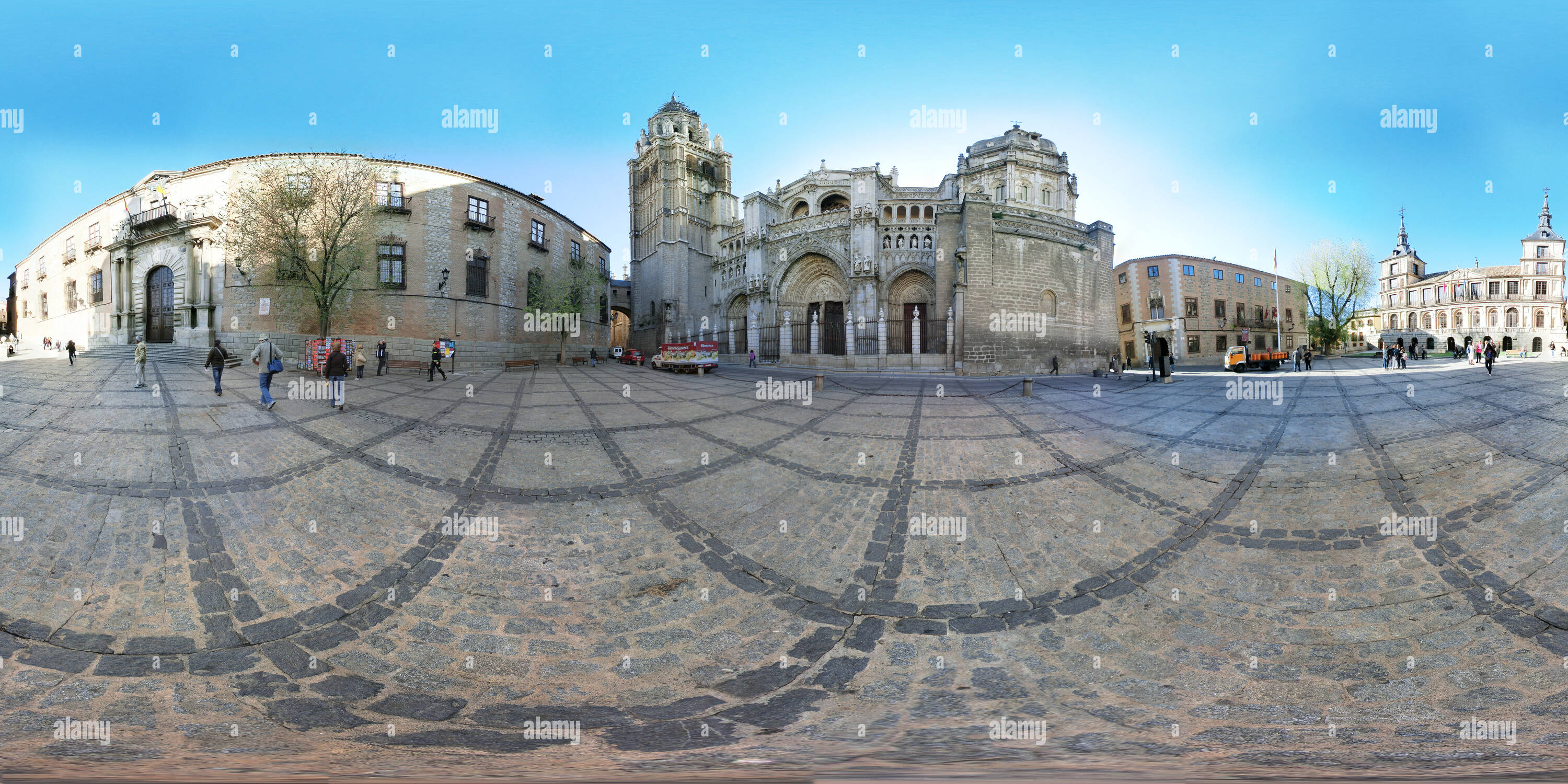Vue panoramique à 360° de Exterior de la Catedral de Toledo