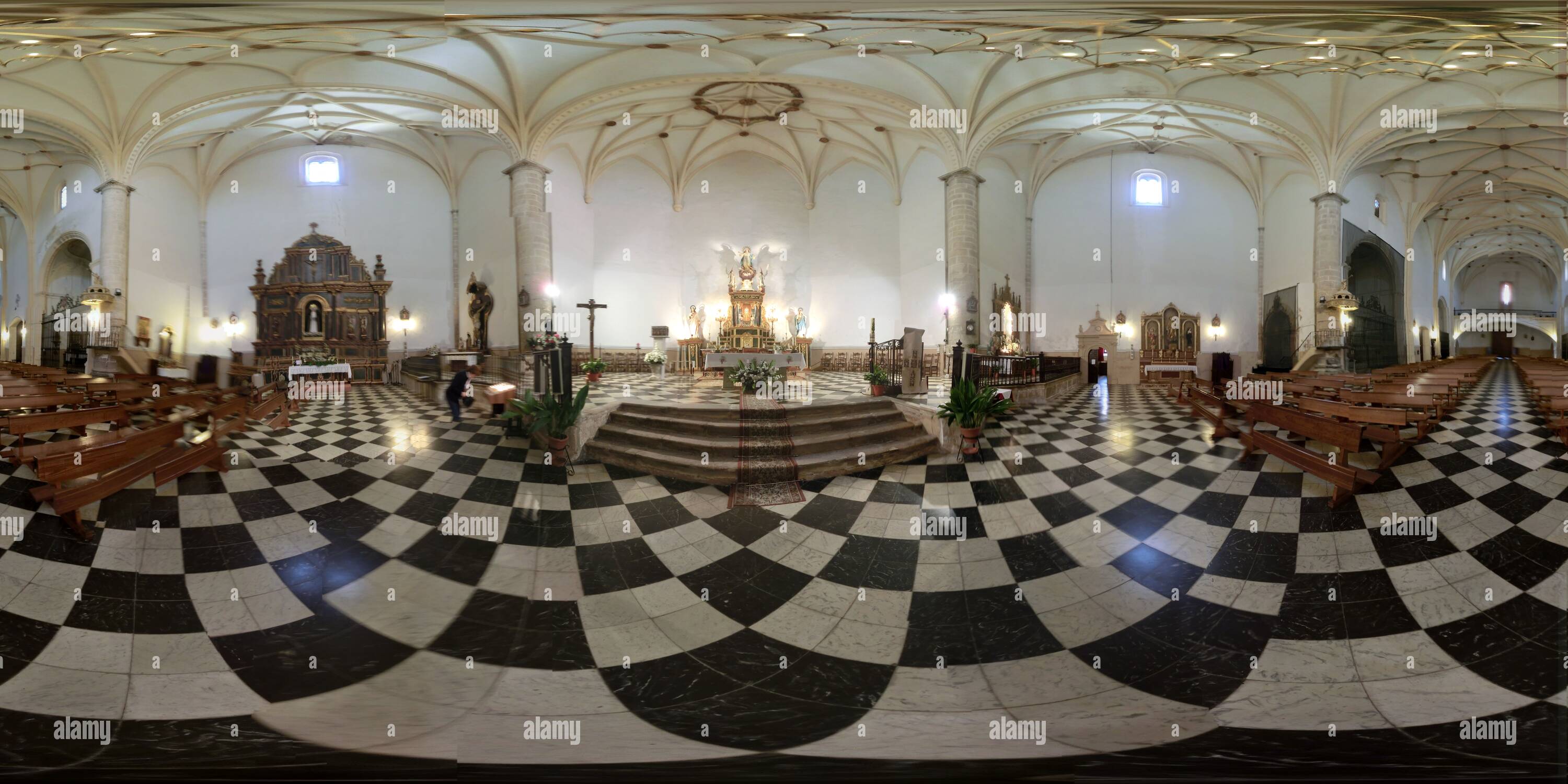 Vue panoramique à 360° de L'Iglesia Parroquial de Ntra. Sra. de la Asunción. Tembleque (Toledo)