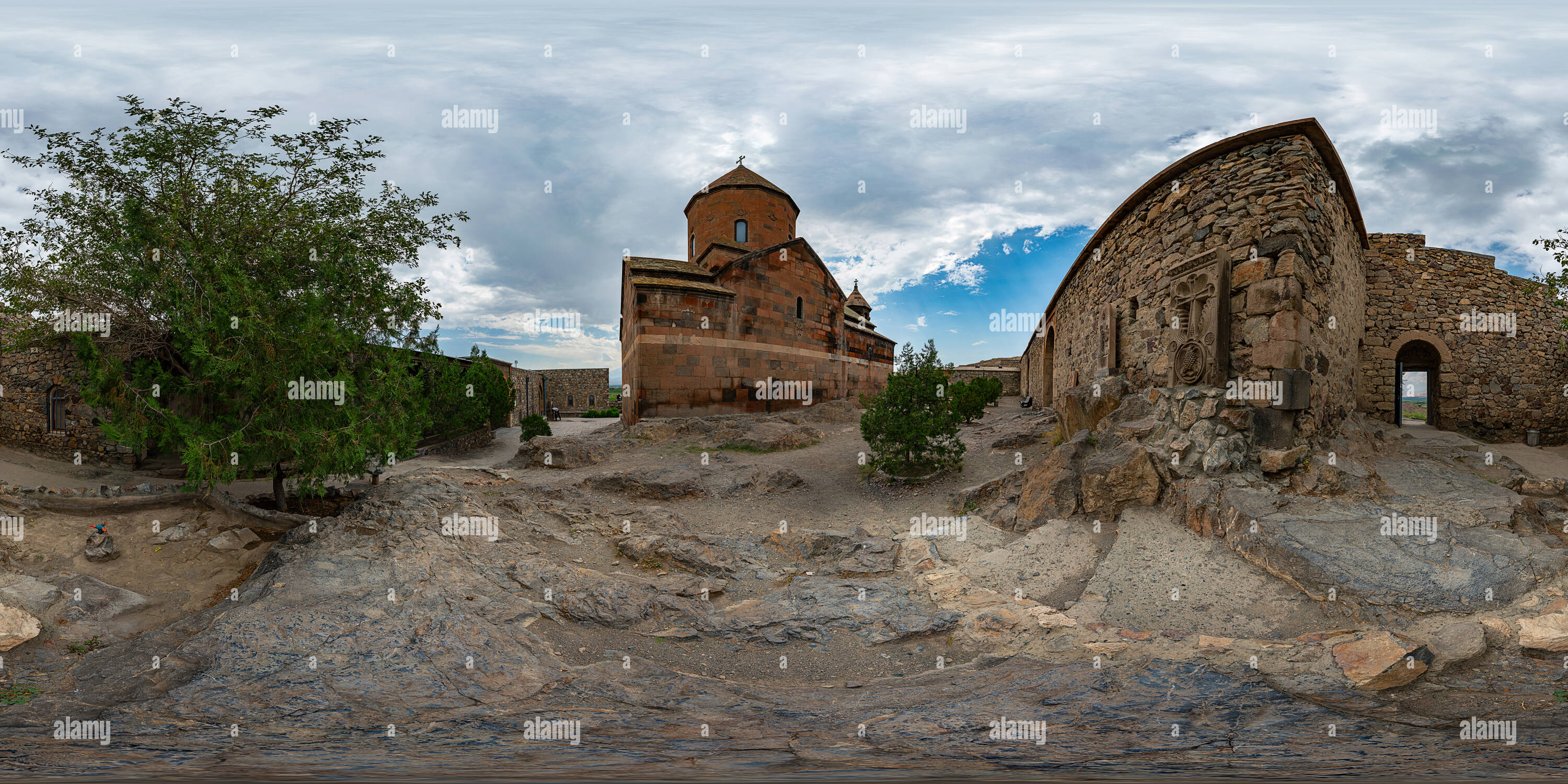 Vue panoramique à 360° de Monastère Khor Virap