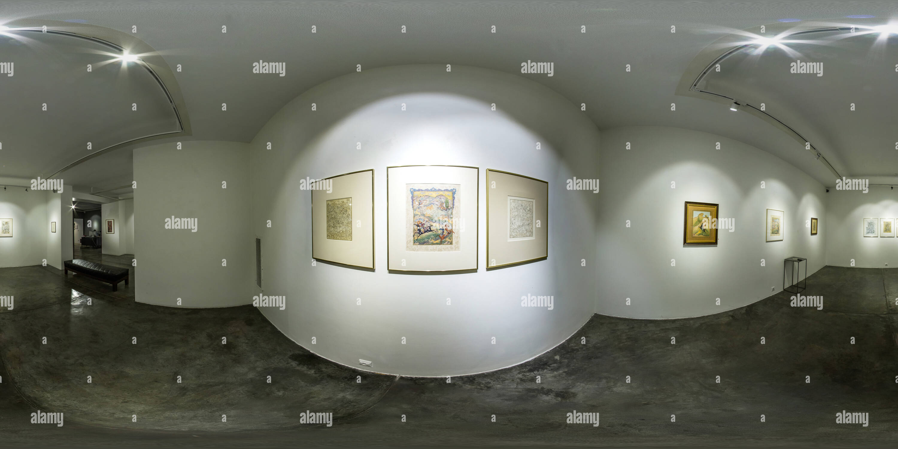 Vue panoramique à 360° de Shirin Art Gallery Sep 2018 Abbas Moayeri Exposition rétrospective 04