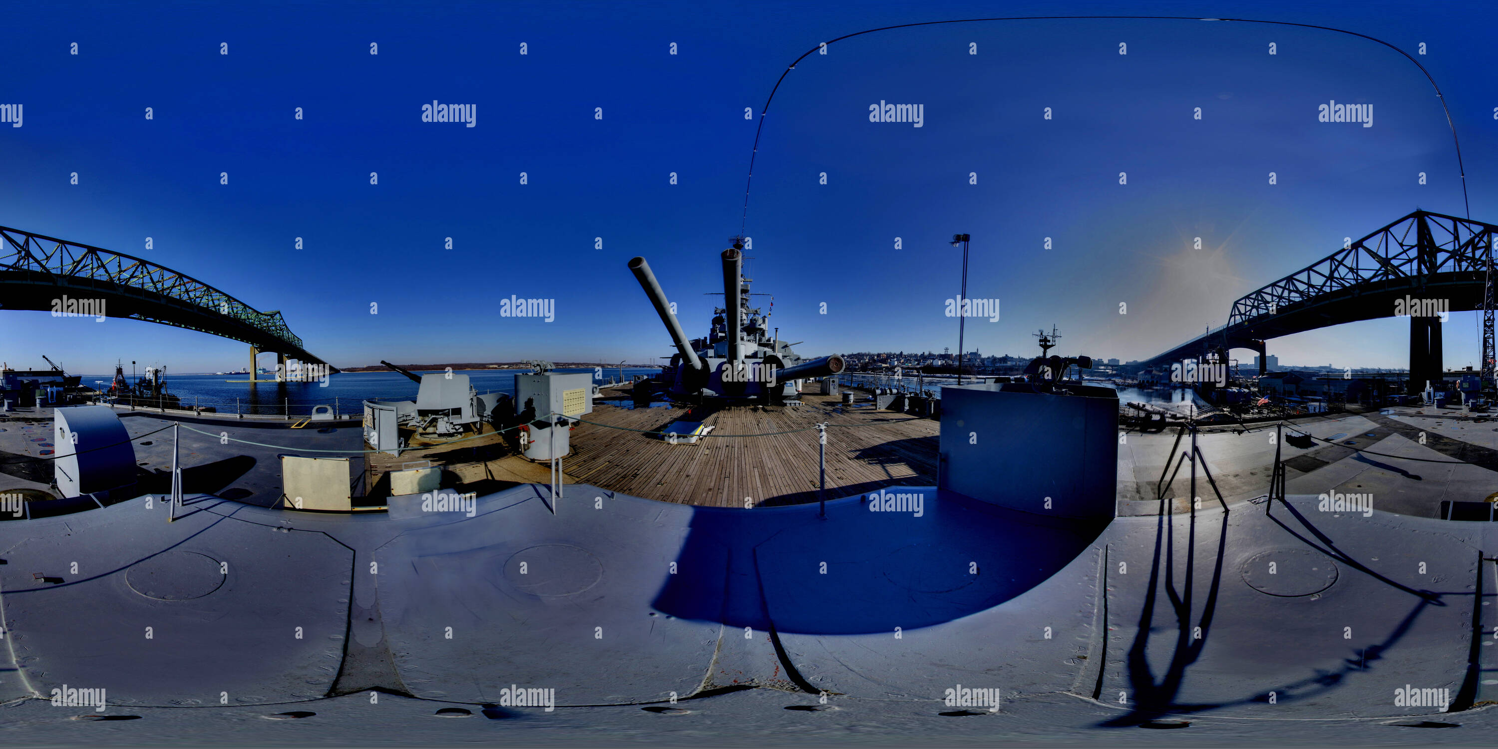 Vue panoramique à 360° de USS Massachusetts